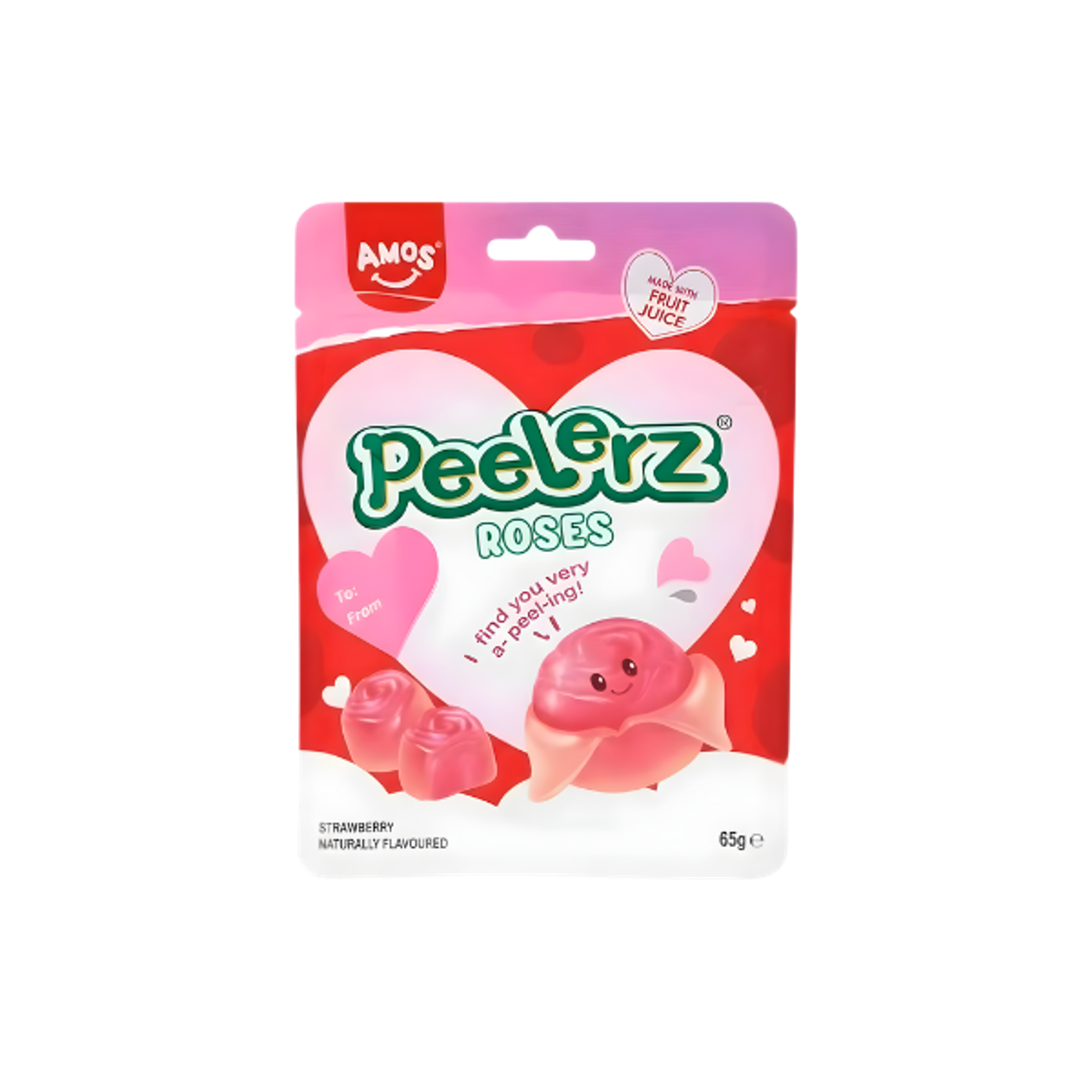AMOS Peelerz Roses 65g | Schälen & Essen Fruchtgummi in Rosenform