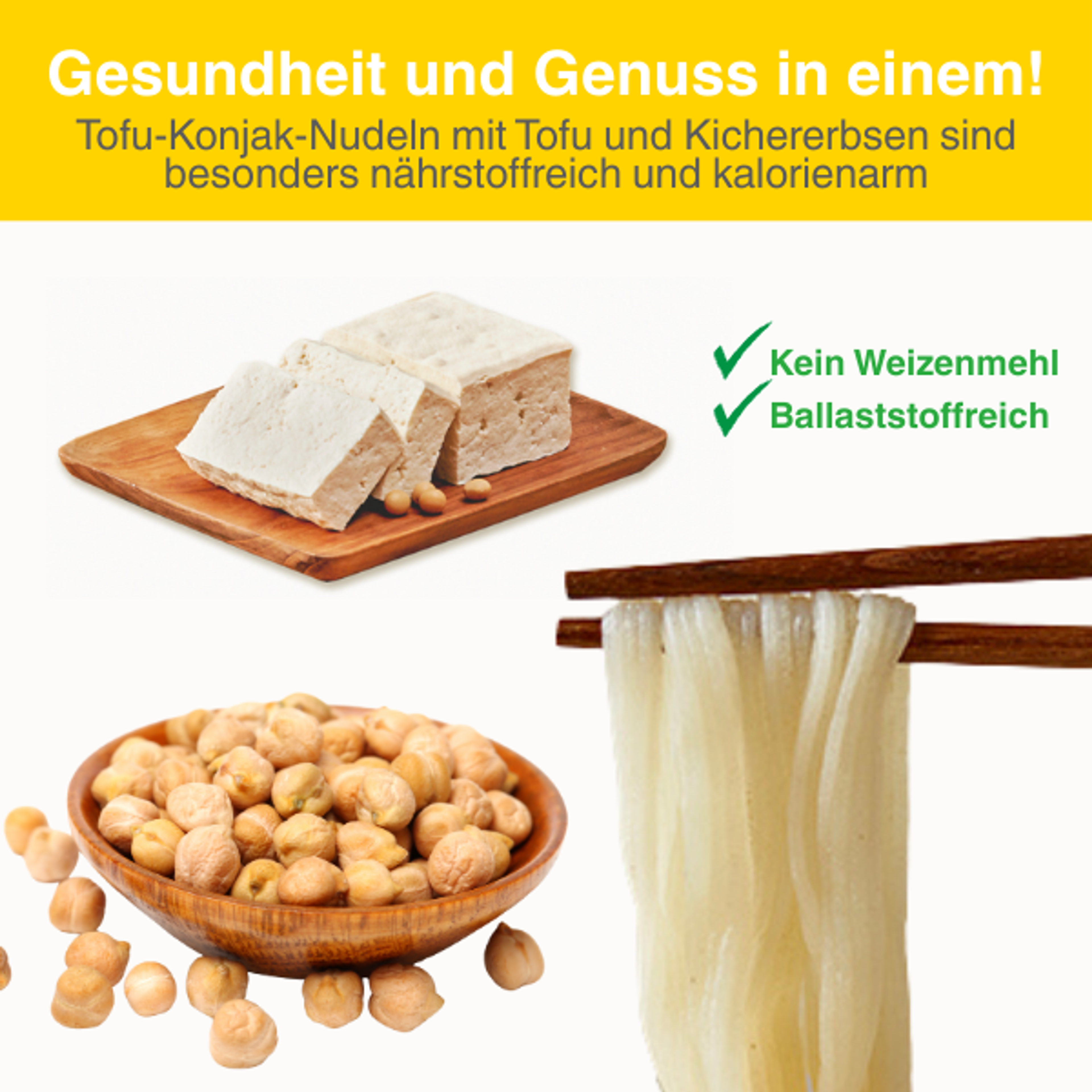 RARASFARM Tofu Konjak Fettuccine 180g | Breite Nudeln, 25 kcal – Glutenfrei & Vegan