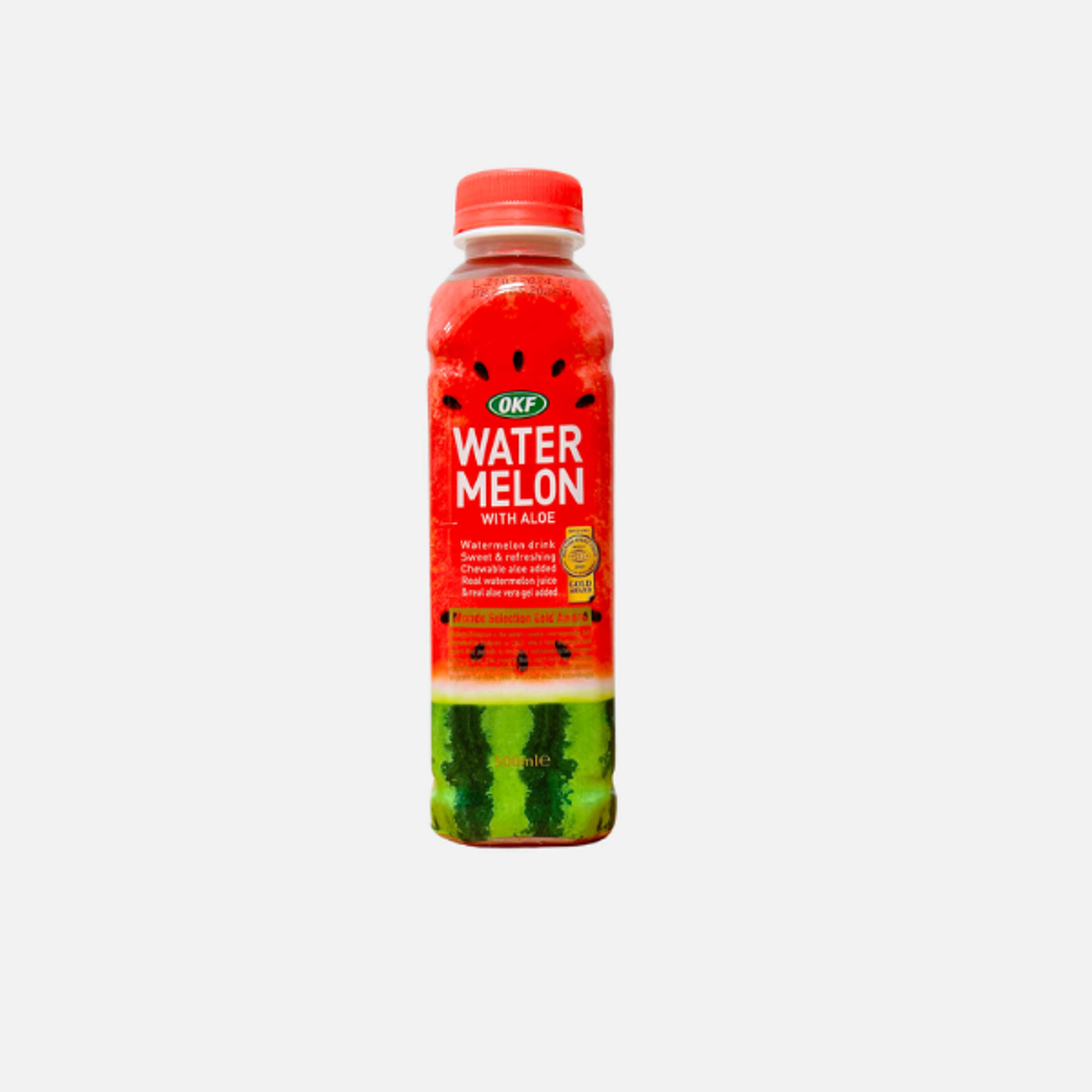 OKF Aloe Vera Drink Watermelon 500ml - Erfrischendes Getränk mit Aloe und Wassermelone