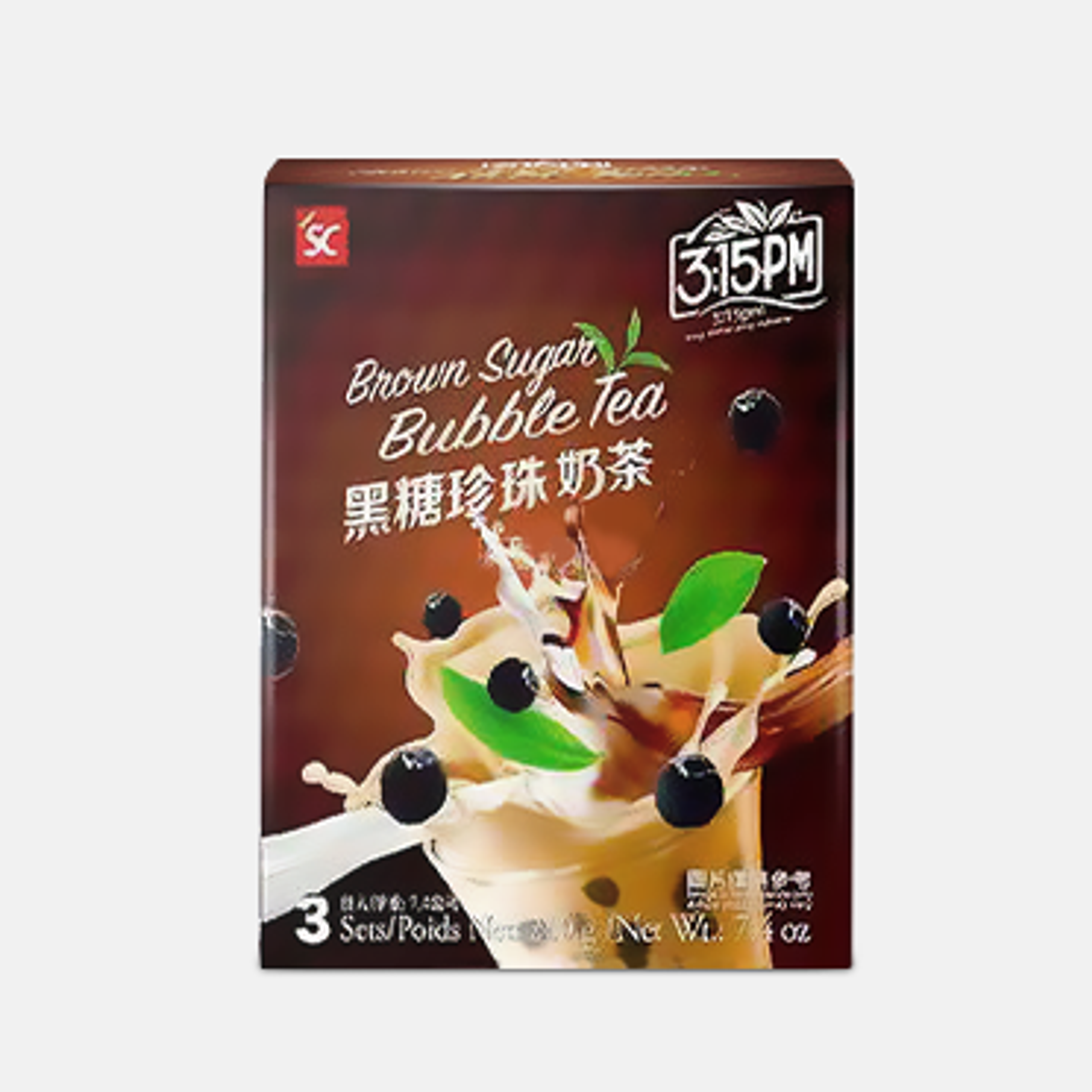 3:15 PM Brown Sugar Bubble Tea 210 g - uthentischer brauner Zucker-Geschmack.