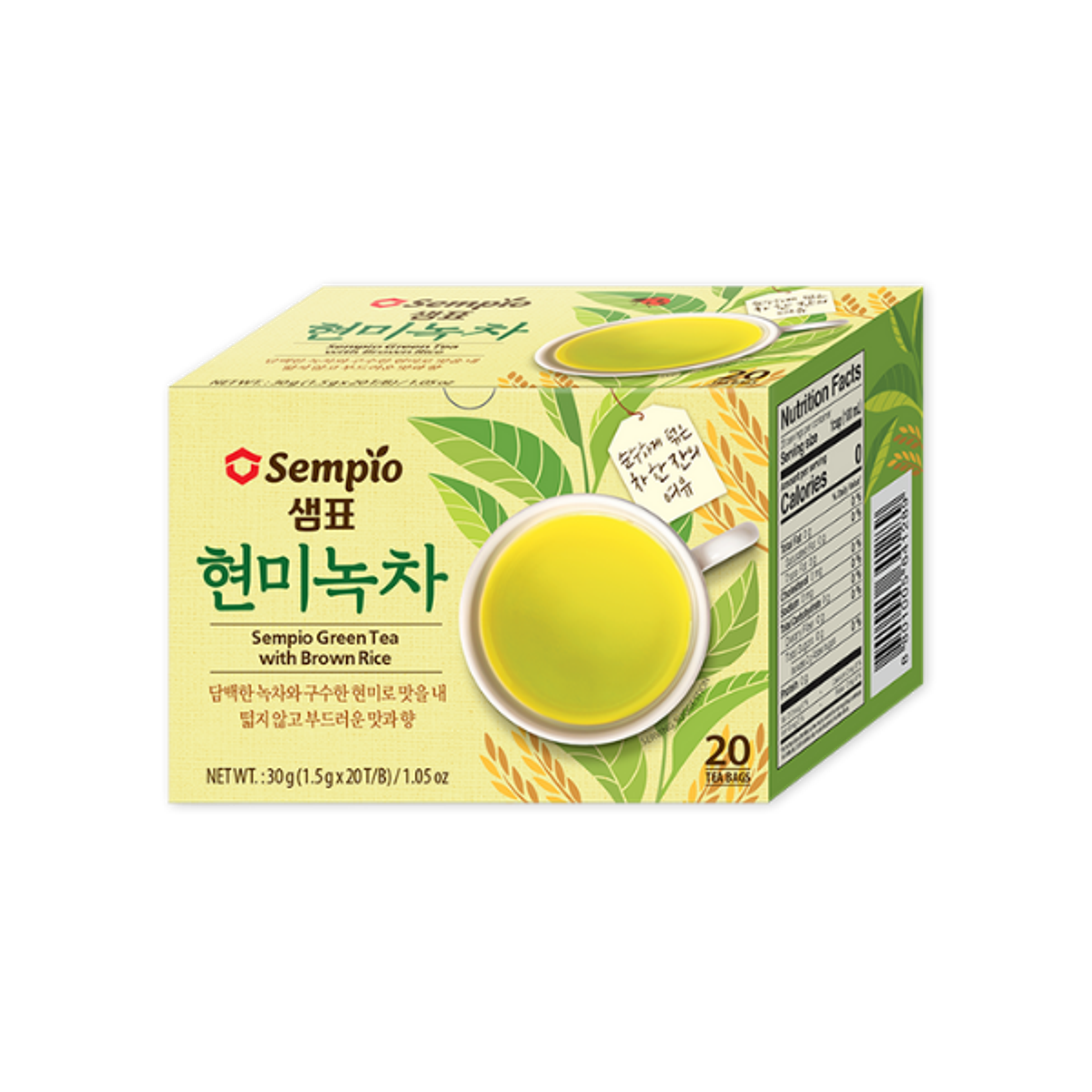 SEMPIO Green Tea mit geröstetem Reis 30g | Koreanischer Genmaicha-Stil Tee
