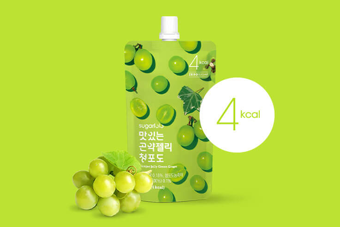 Intake Sugarlolo Konjac Jelly Green Grape 150g - Süße grüne Trauben:  Aroma für fruchtigen Genuss.