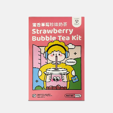 Tokimeki Erdbeer Bubble Tea Kit 255g - Entdecke die Bubble Tea Welt