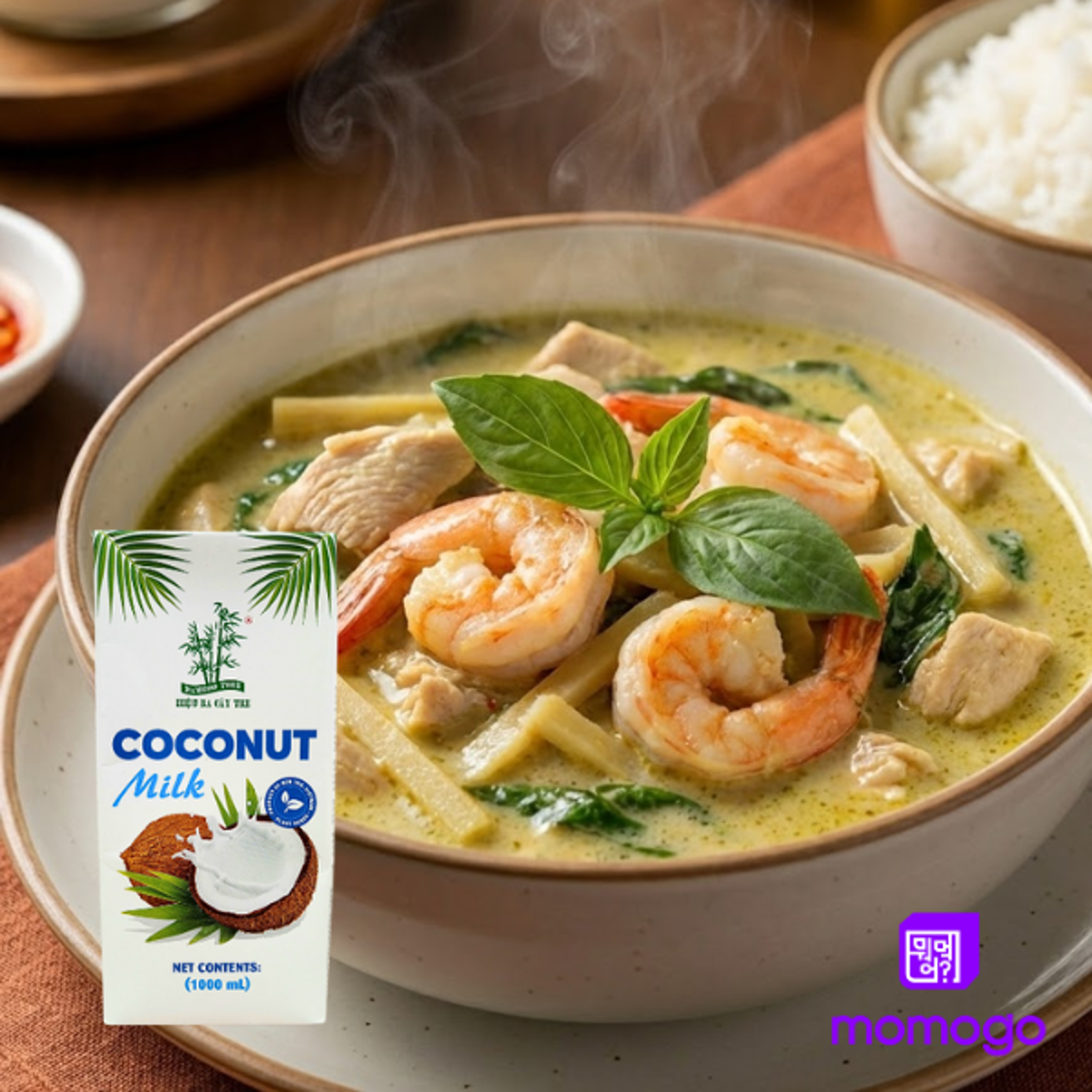 BAMBOO TREE Kokosmilch 1L | Cremige Coconut Milk für Küche & Curry