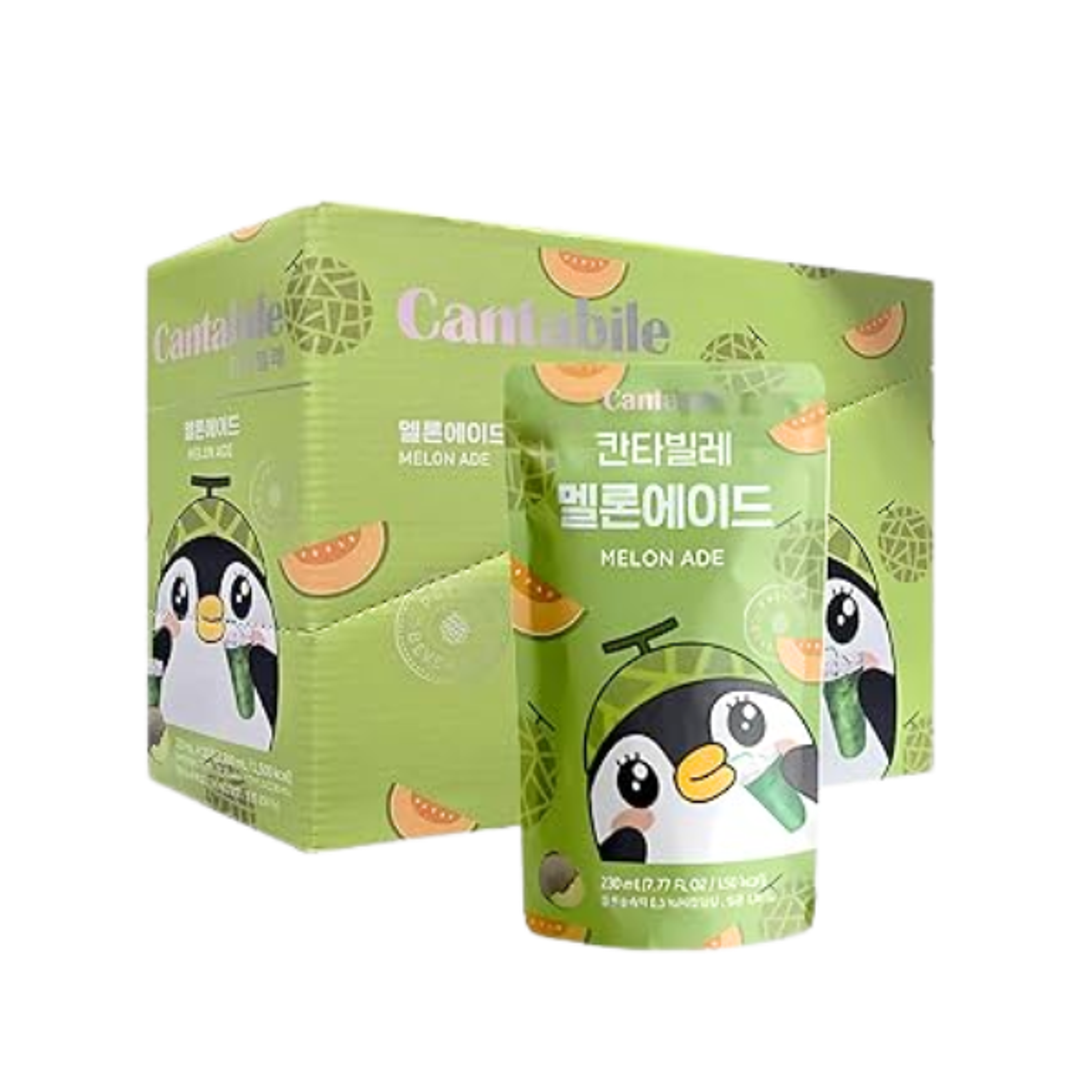CANTABILE Melon Flavored Ade 230ml | Erfrischendes Melonen-Getränk im praktischen Beutel