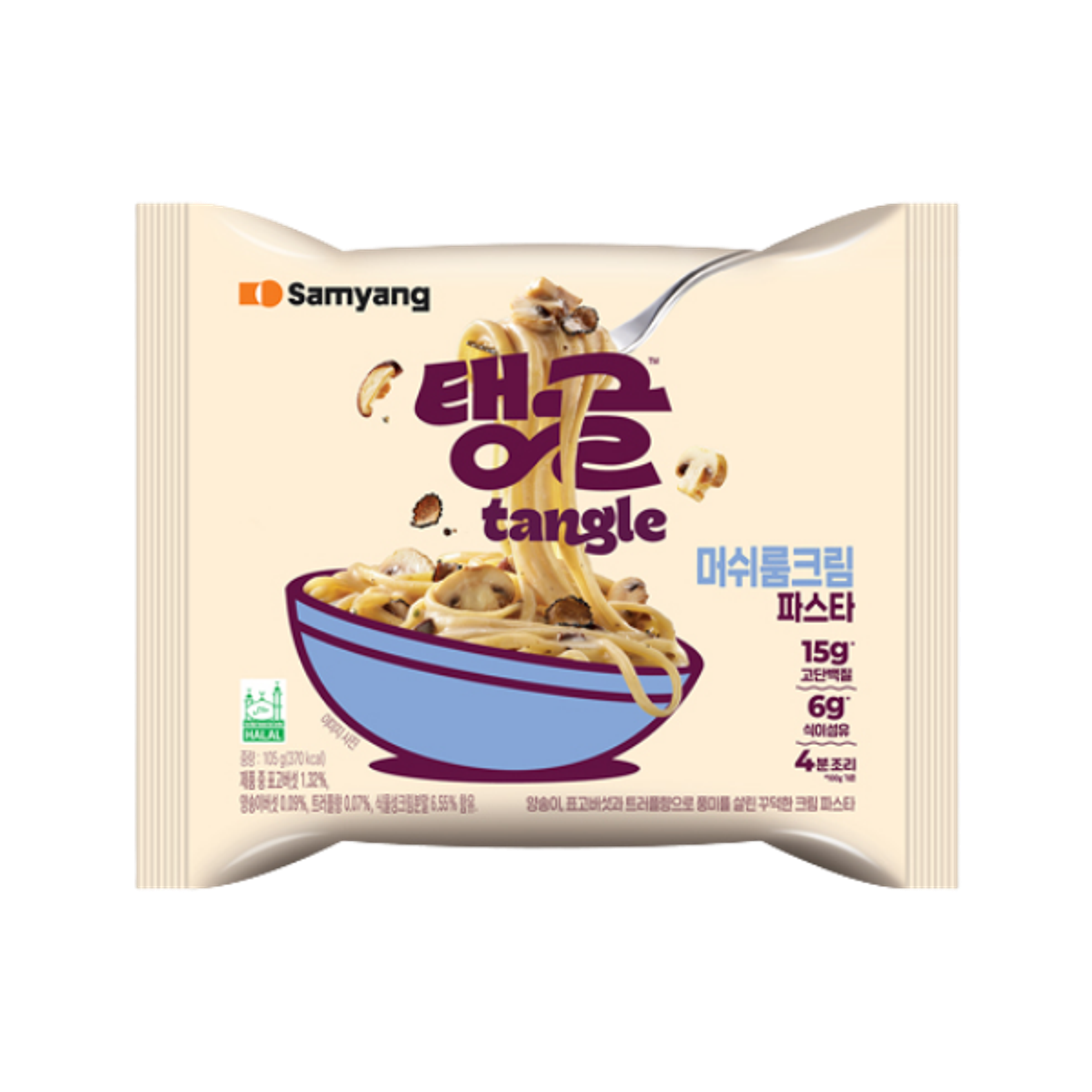 SAMYANG Tangle Cremige Pilz Pasta 105g – Schnell & Aromatisch