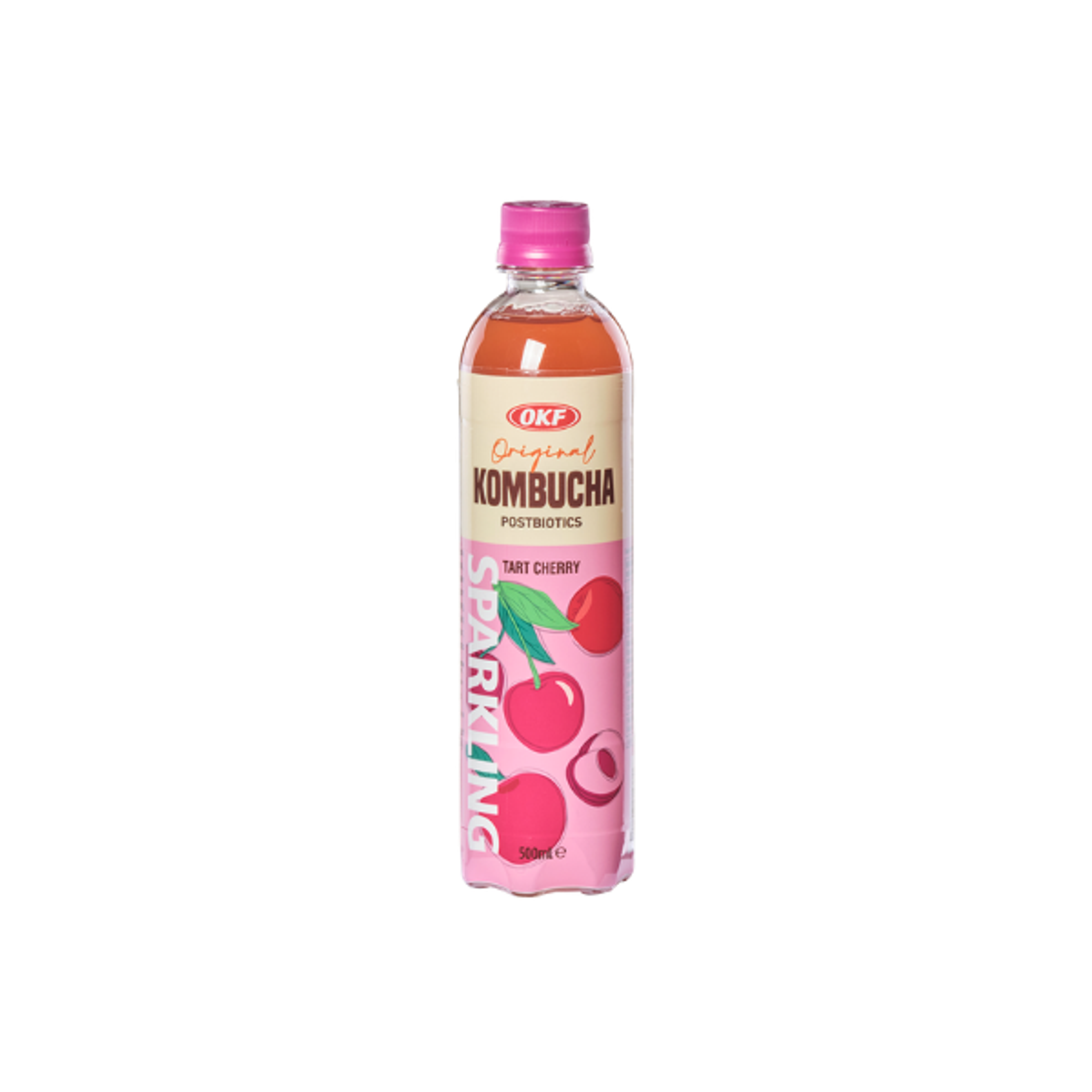 OKF Kombucha Zero Sugar Tart Cherry 500ml | Spritzig & ohne Zucker