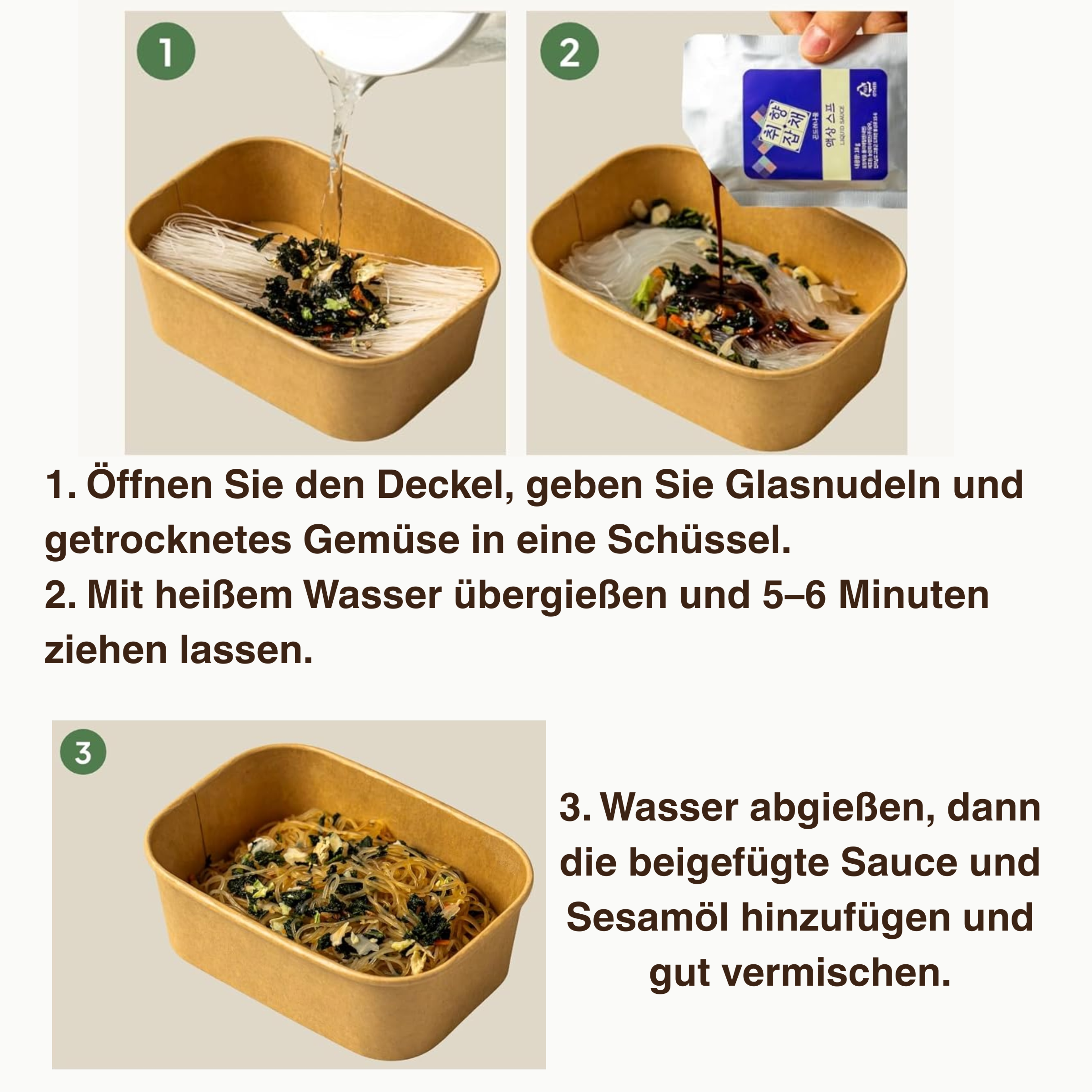 DAMWOO Namul Japchae Kit 67g – Korean Glass Noodle Set