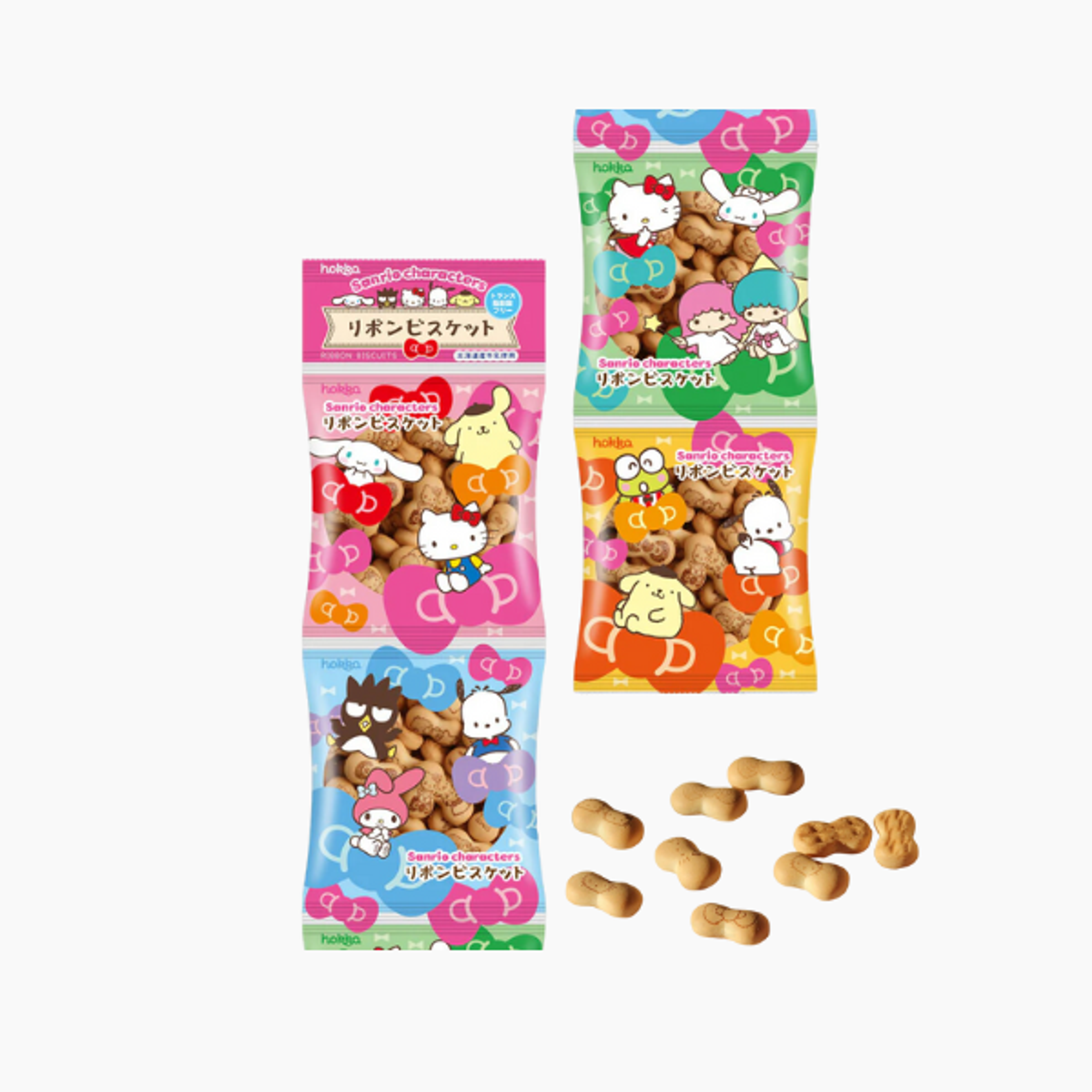 HOKKA Sanrio Kekse: 80g knusprige Ribbon-Cookies mit Sanrio-Figuren