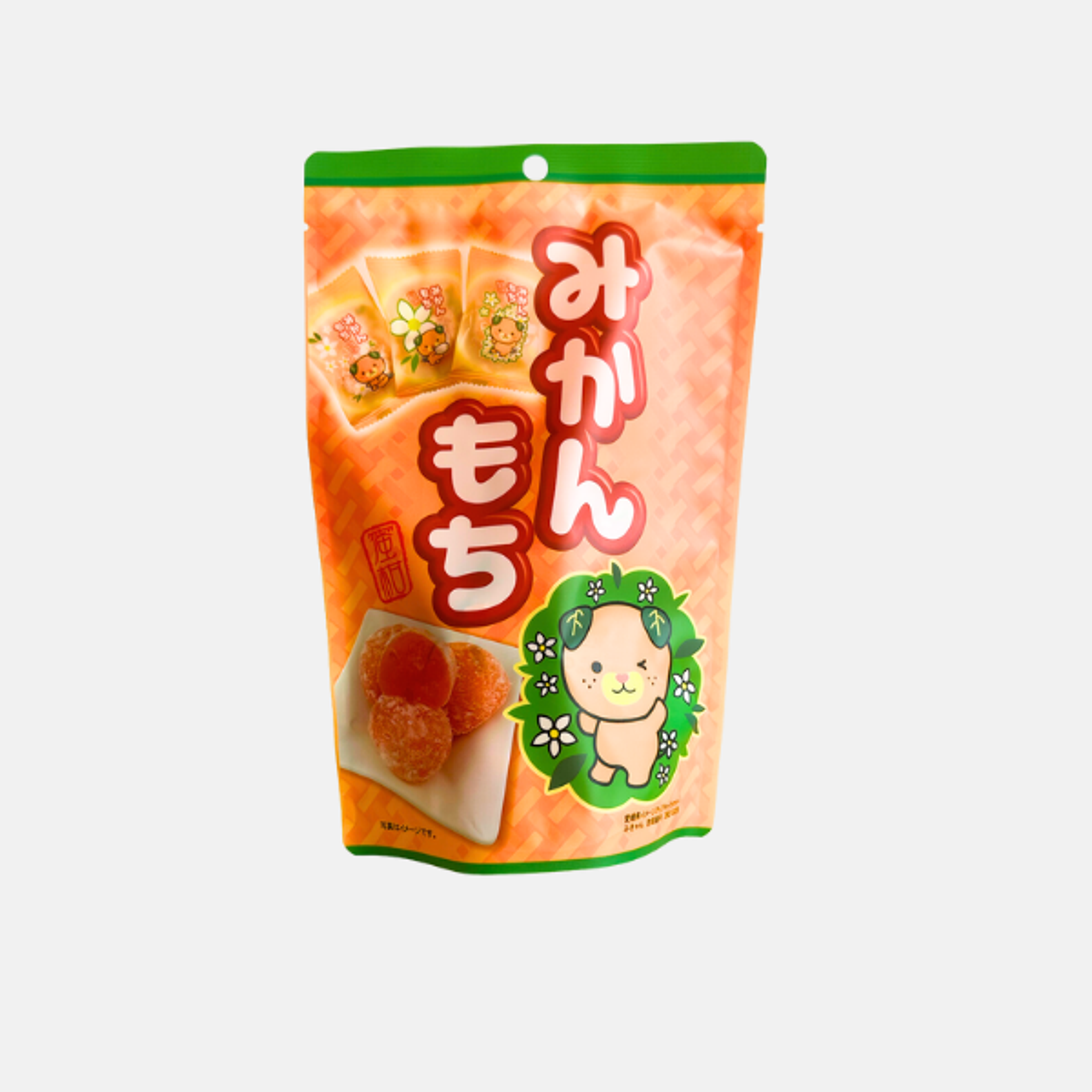 Seiki Mikan Mochi Mandarinen 130g - Soft Rice Cakes with Mandarin Flavor