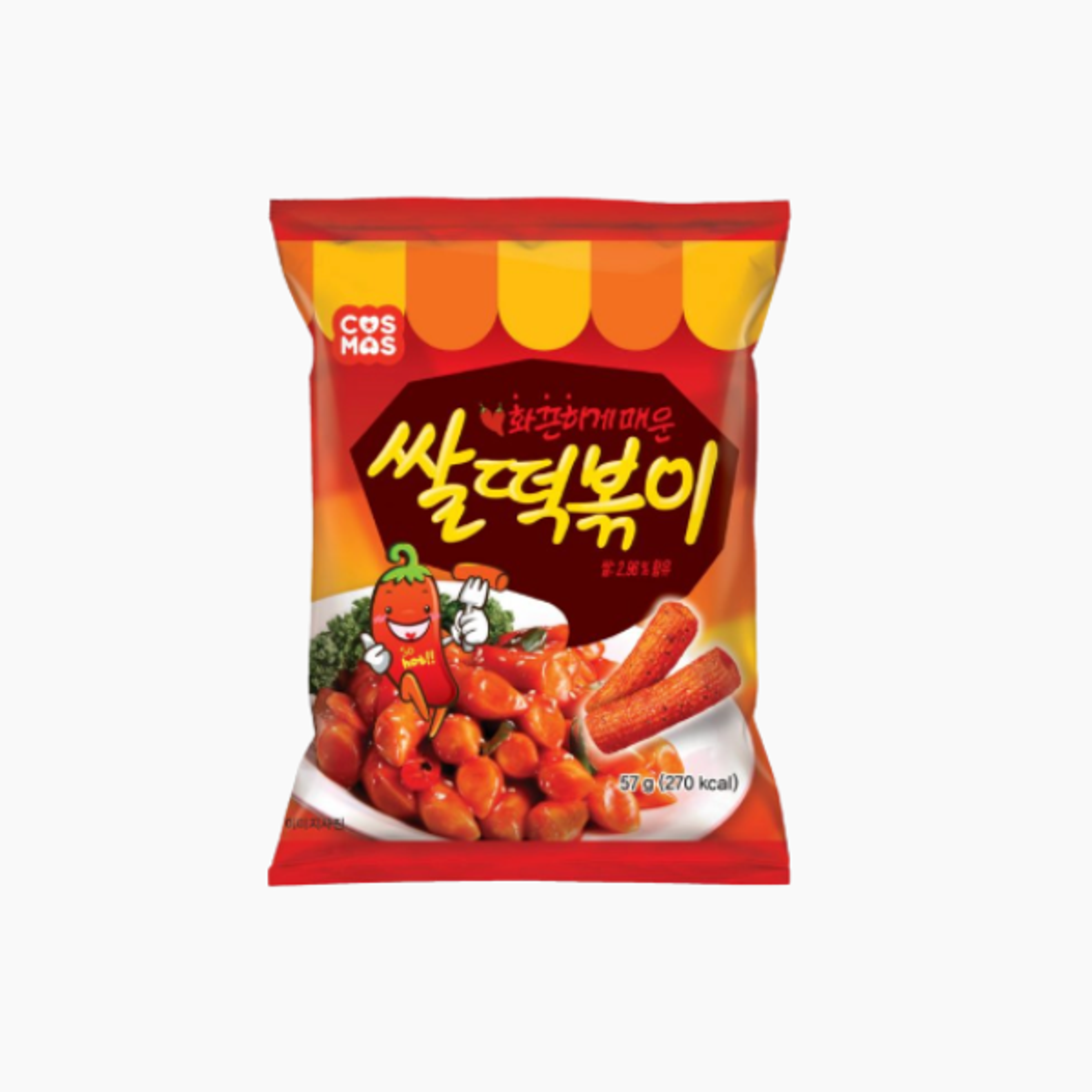 COSMOS Tteokbokki Snack 57g – Authentischer Koreanischer Snack mit Würze und Süße