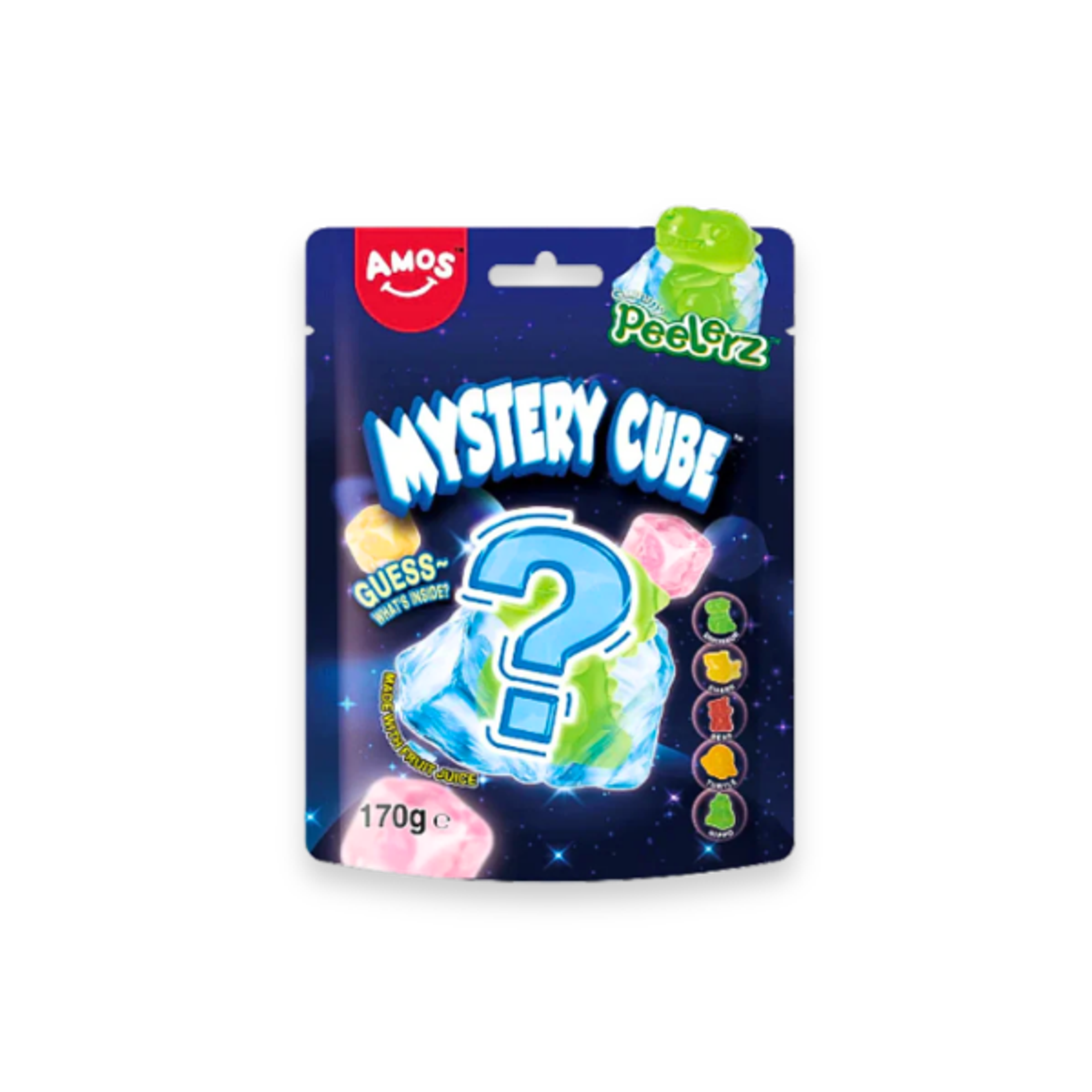 AMOS Mystery Cube Peelerz Gummy Jelly 46g | Mystery Würfel Gummibonbon zum Abpellen