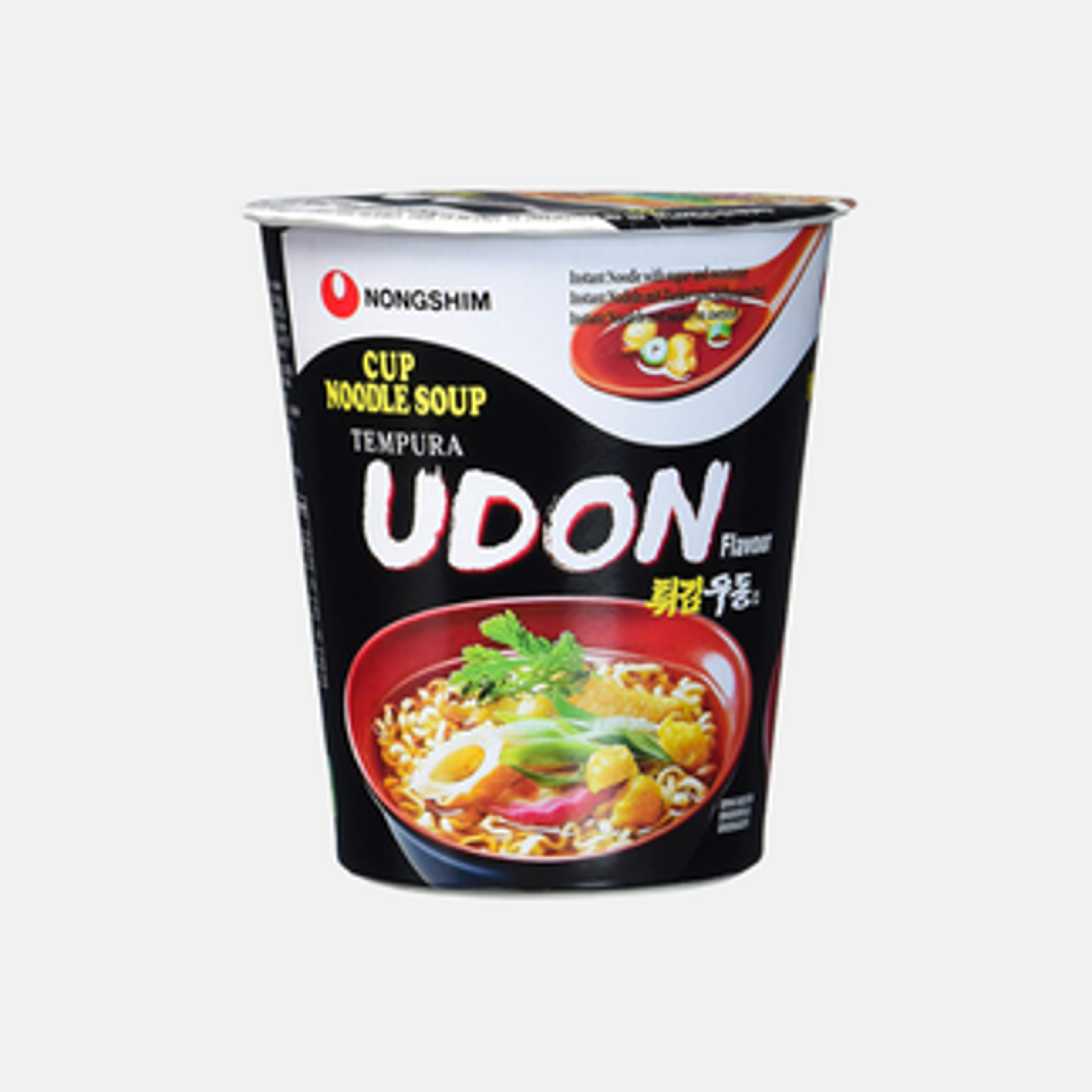 Nongshim Tempura Udon Cup 62g – Japanische Udon-Nudelsuppe mit Tempura-Geschmack