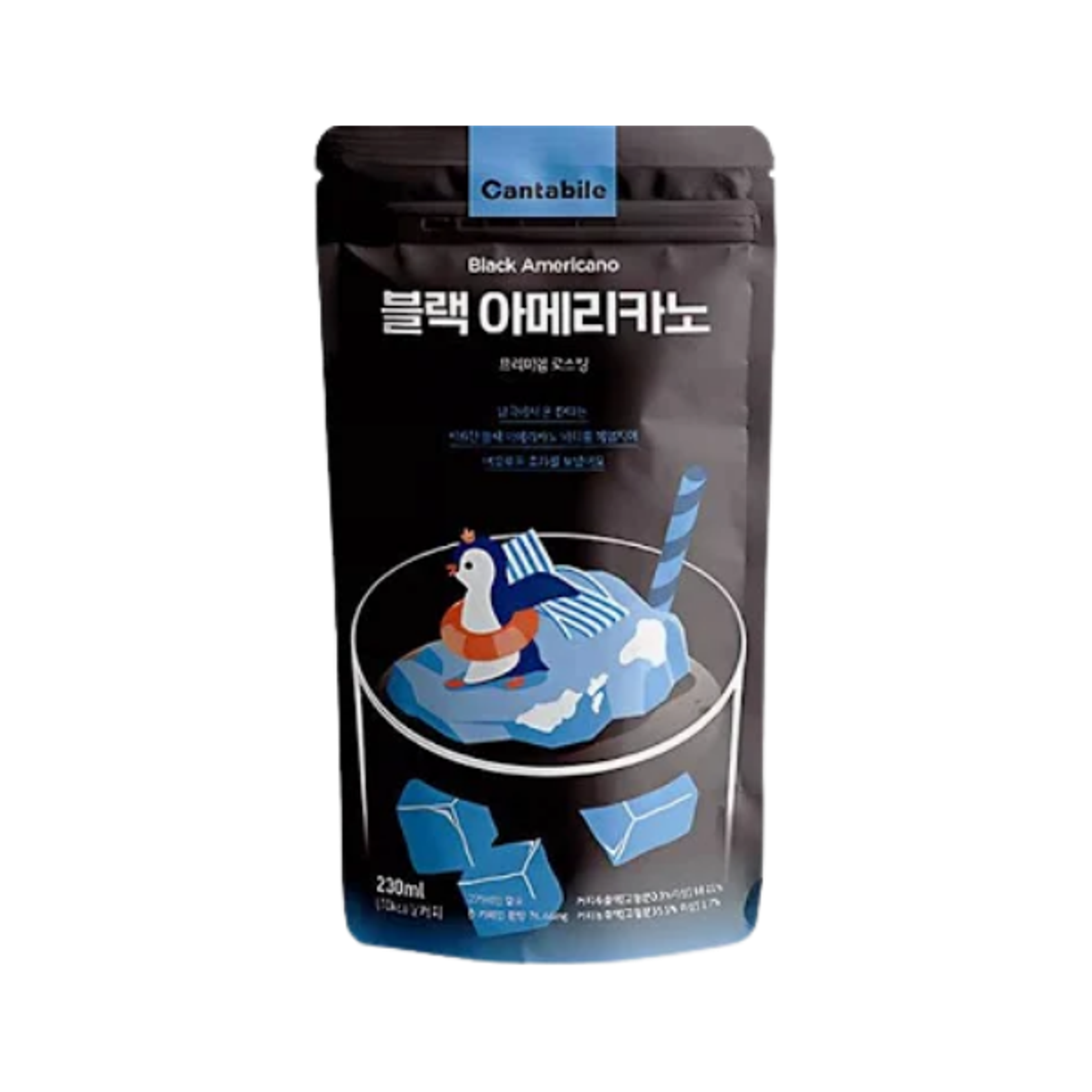 CANTABILE Black Americano 230ml | Kalter koreanischer Americano im praktischen Beutel