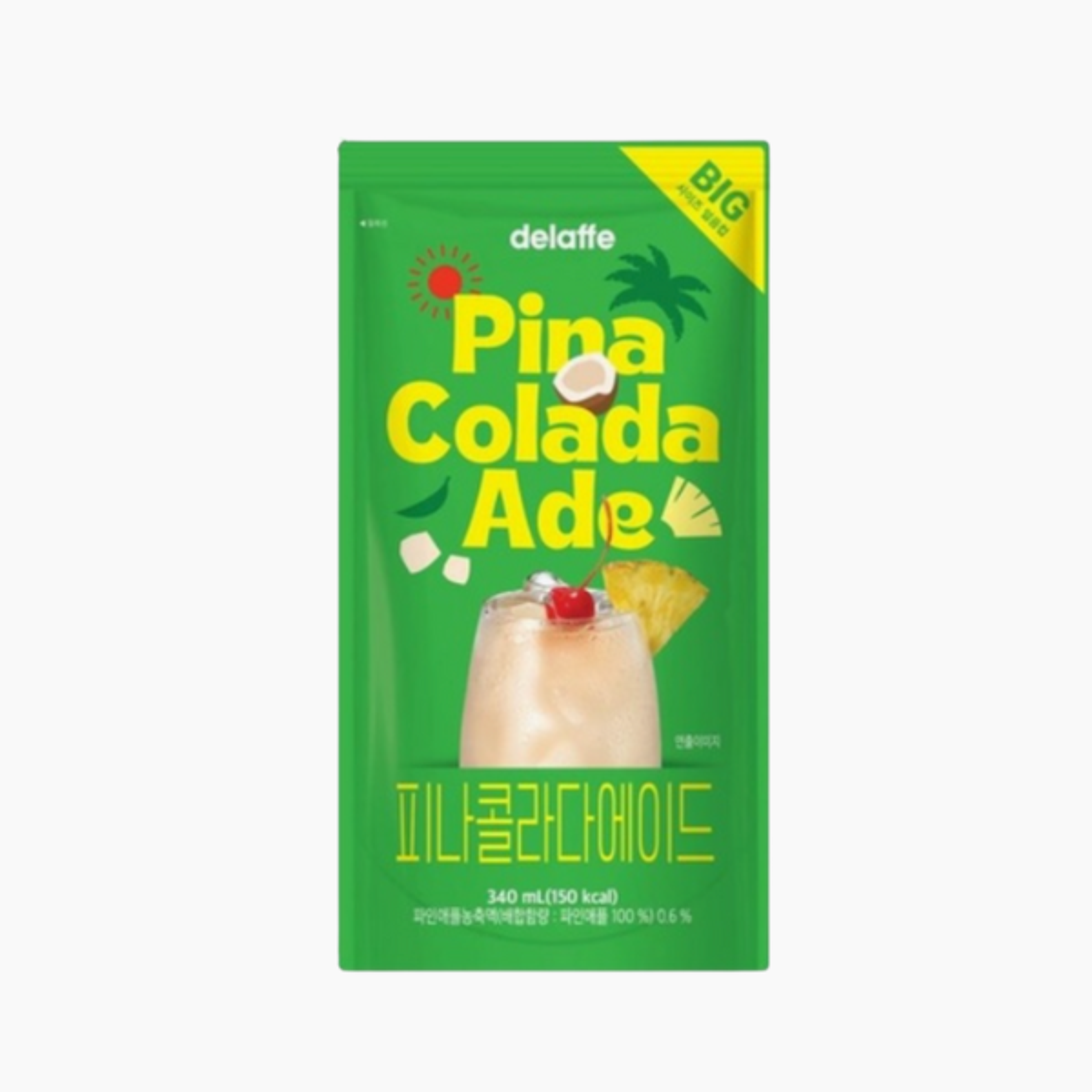 DELAFFE Pina Colada Ade 340ml | Exotisches Erfrischungsgetränk mit Ananas & Kokos