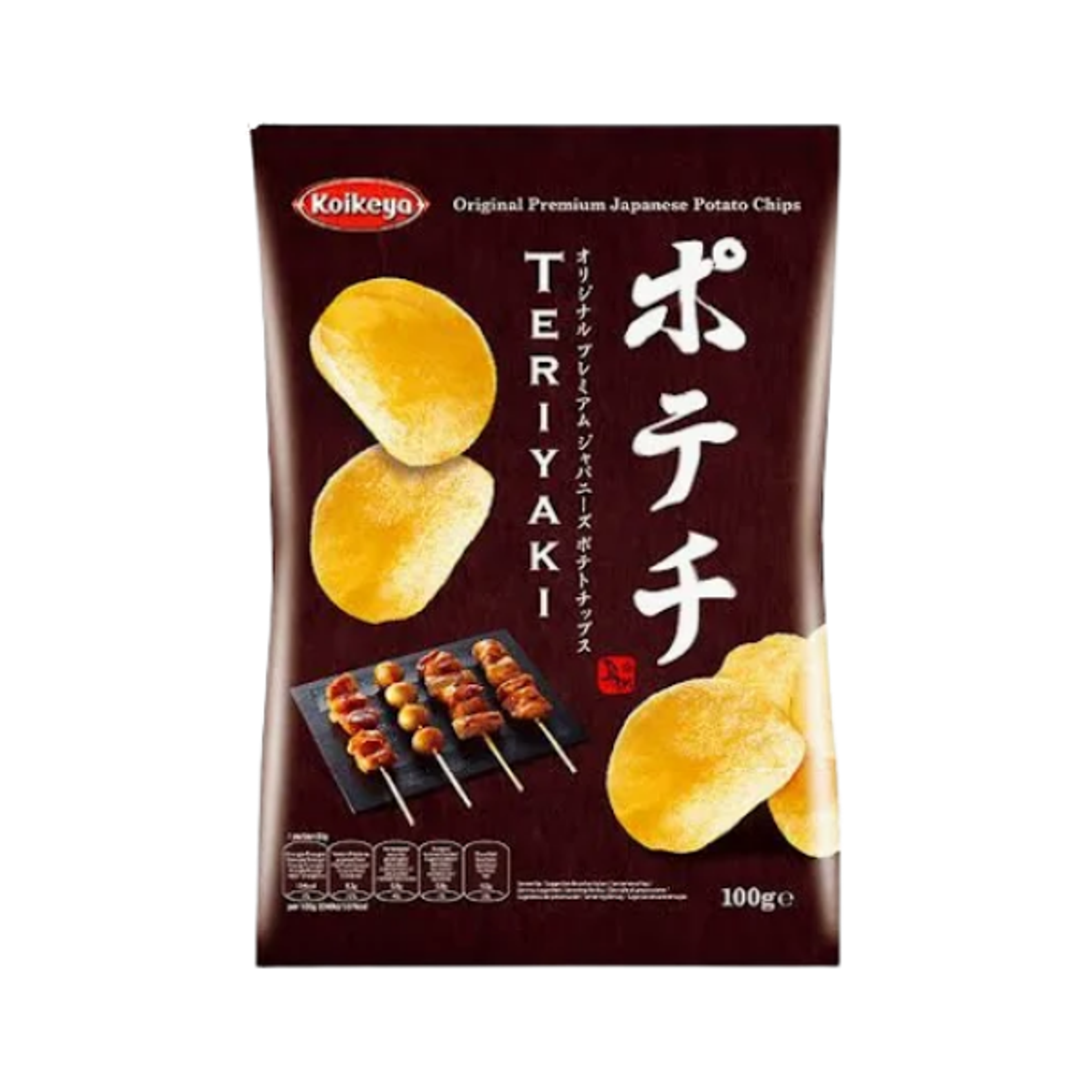 KOIKEYA Potato Chips Teriyaki 100g – Knusprige japanische Chips mit Teriyaki-Geschmack