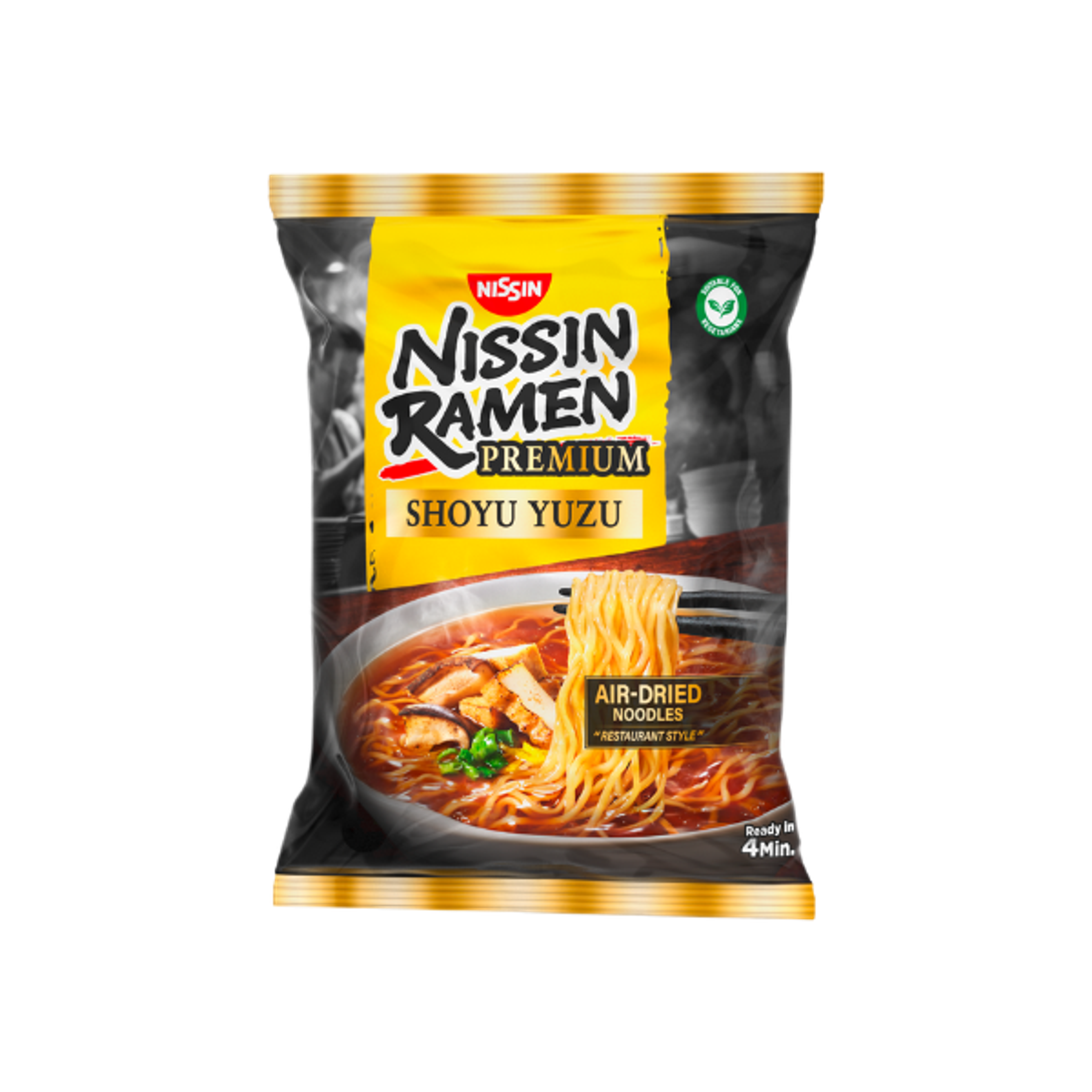 NISSIN RAMEN Premium Shoyu Yuzu | Sojasaucen-Ramen mit Yuzu & Air-Dried Nudeln