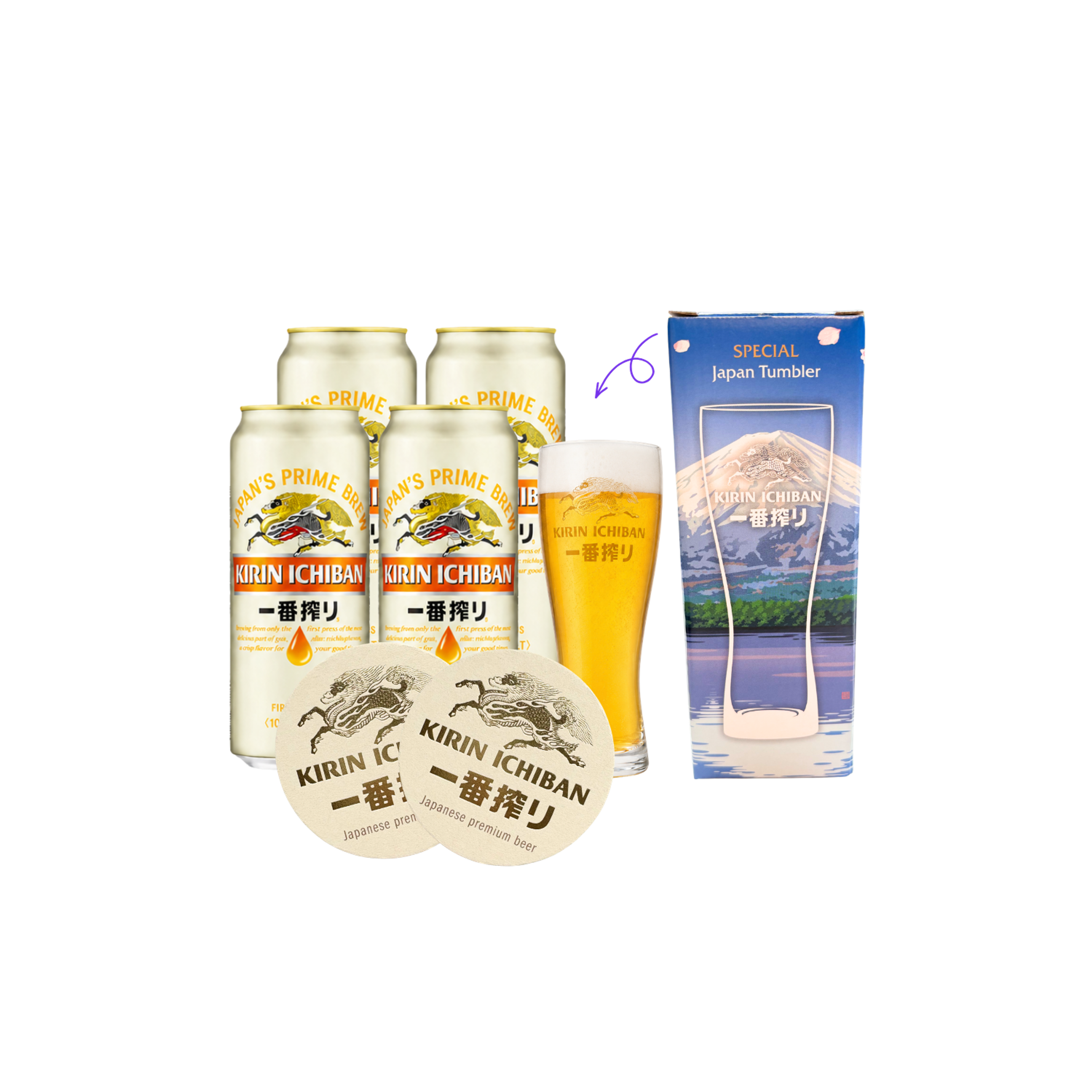 Kirin Ichiban Bier-Set