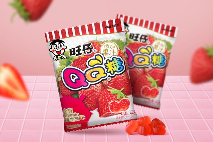 Want Want QQ Gummibonbons Erdbeergeschmack 70g – Einzigartiger Kauspaß