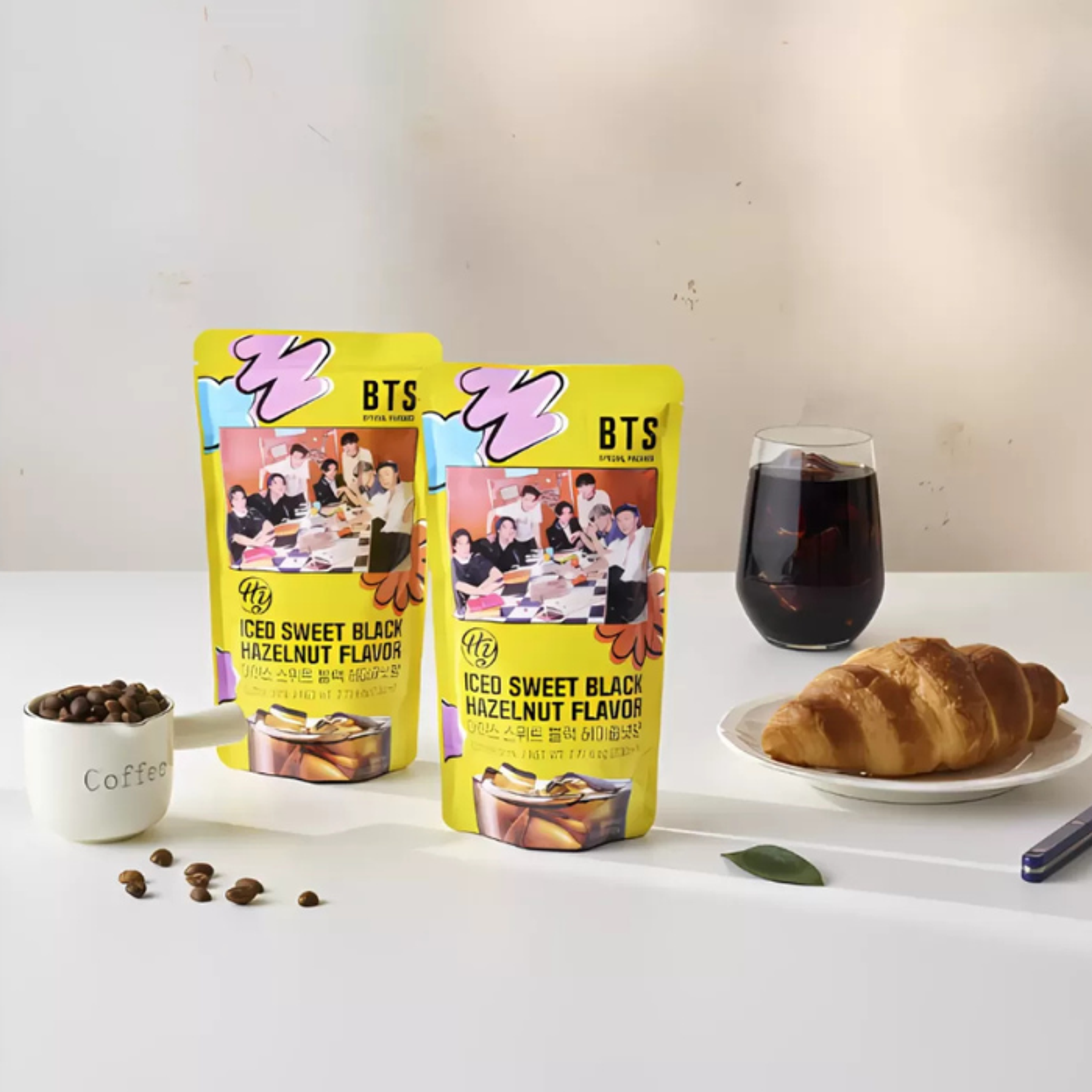 HY BTS Iced Sweet Black Hazelnut Coffee 230ml | BTS Special Edition with Hazelnut Flavor