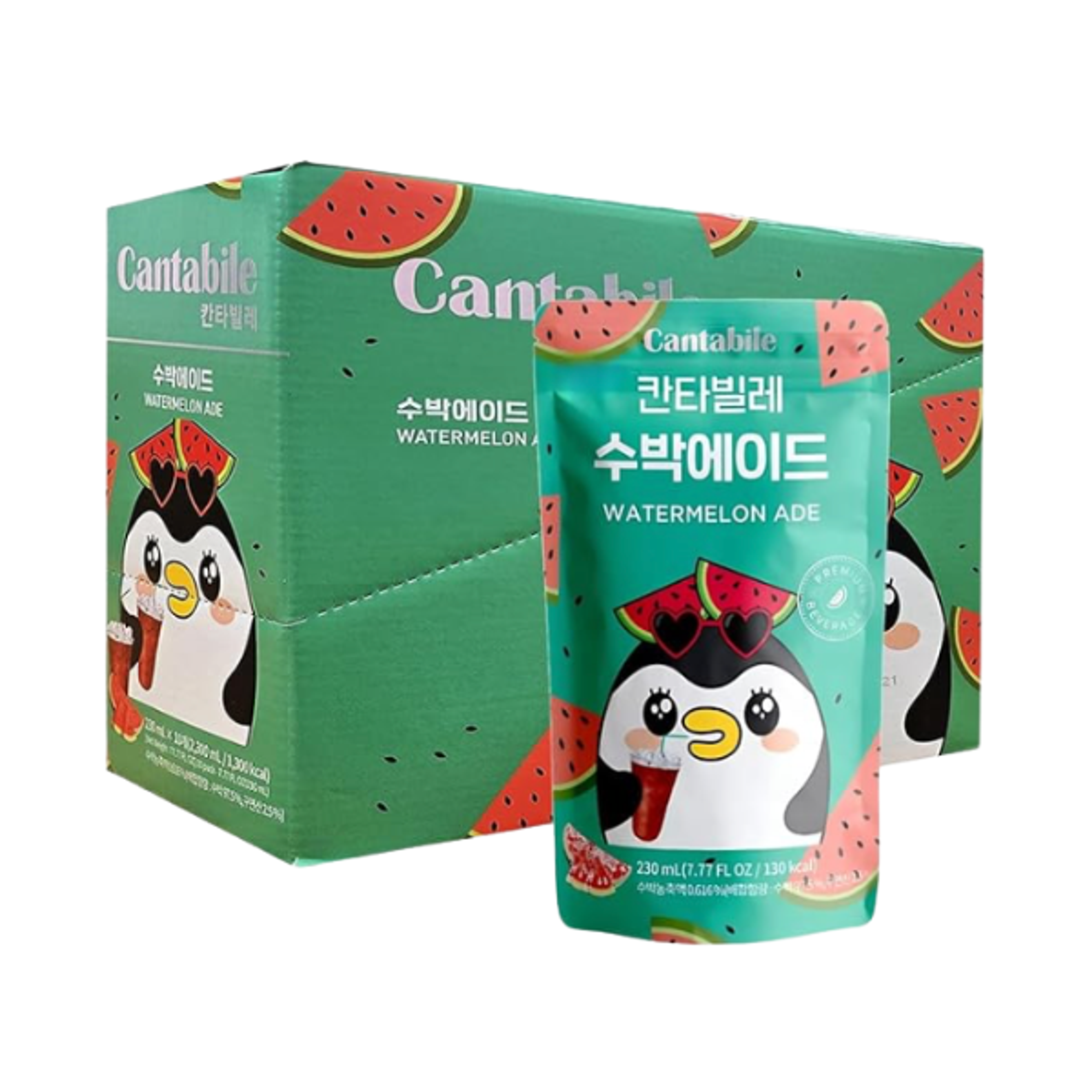 CANTABILE Watermelon Flavored Ade 230ml | Wassermelonen Erfrischungsgetränk für den Sommer