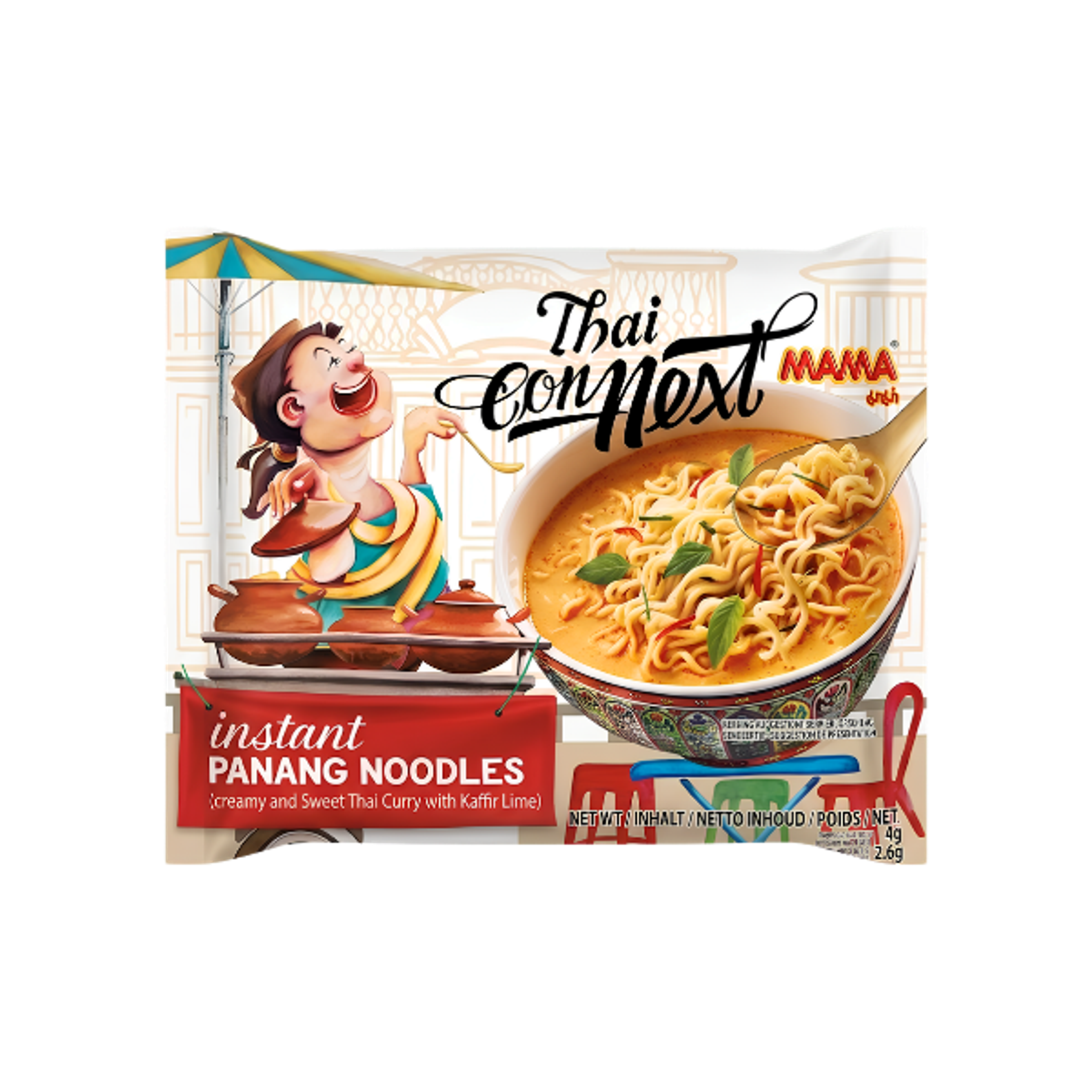 MAMA Thai Connext Instant Panang Noodles 85g | Cremige Thai-Curry-Instantnudeln