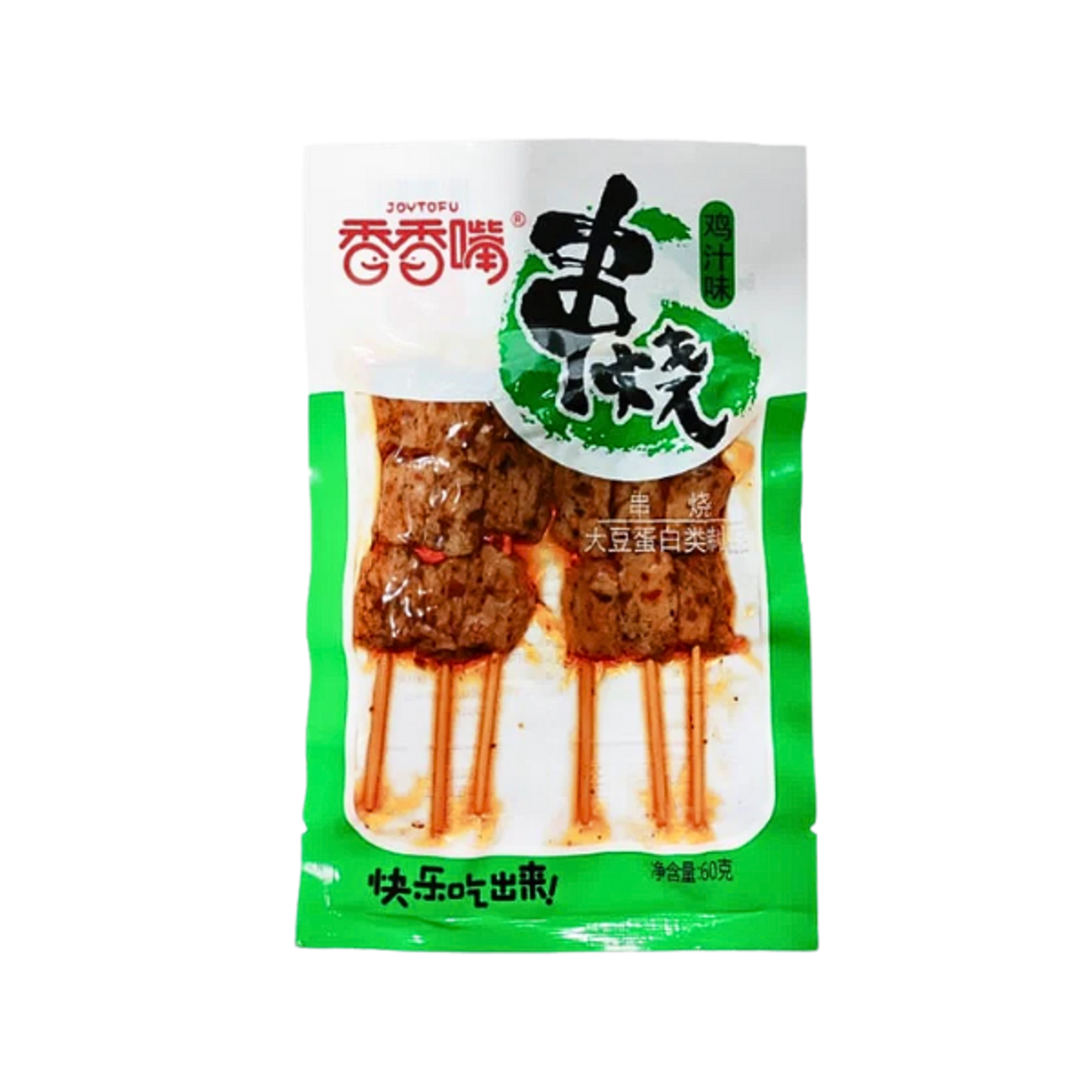 JOYTOFU Skewered Soy Protein Snack Chicken Flavor 60g | Pikante Soja-Spieße mit Hähnchengeschmack