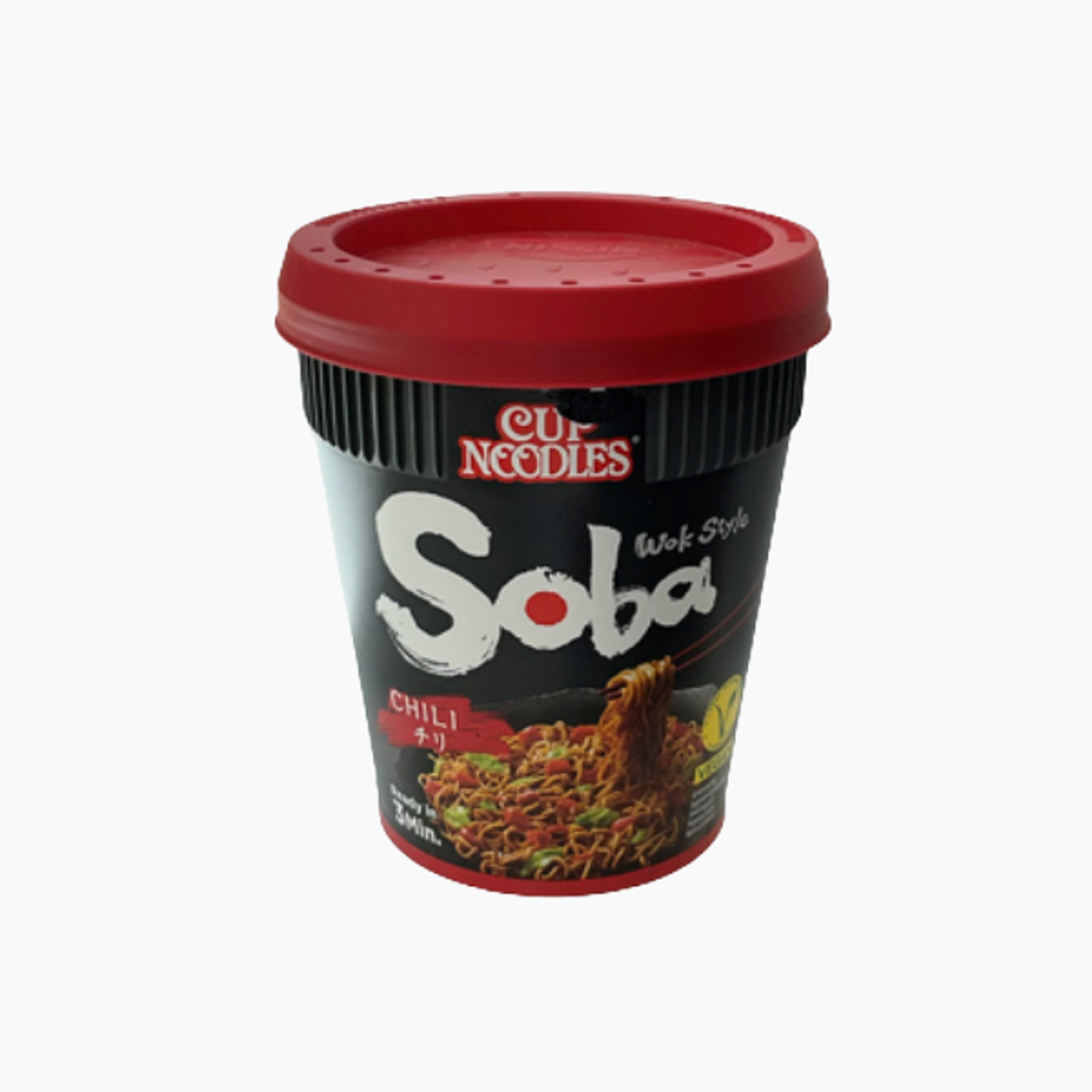 NISSIN Yakisoba Cup Soba Chili 92g | Scharfe Wok-Instantnudeln mit Chili-Geschmack