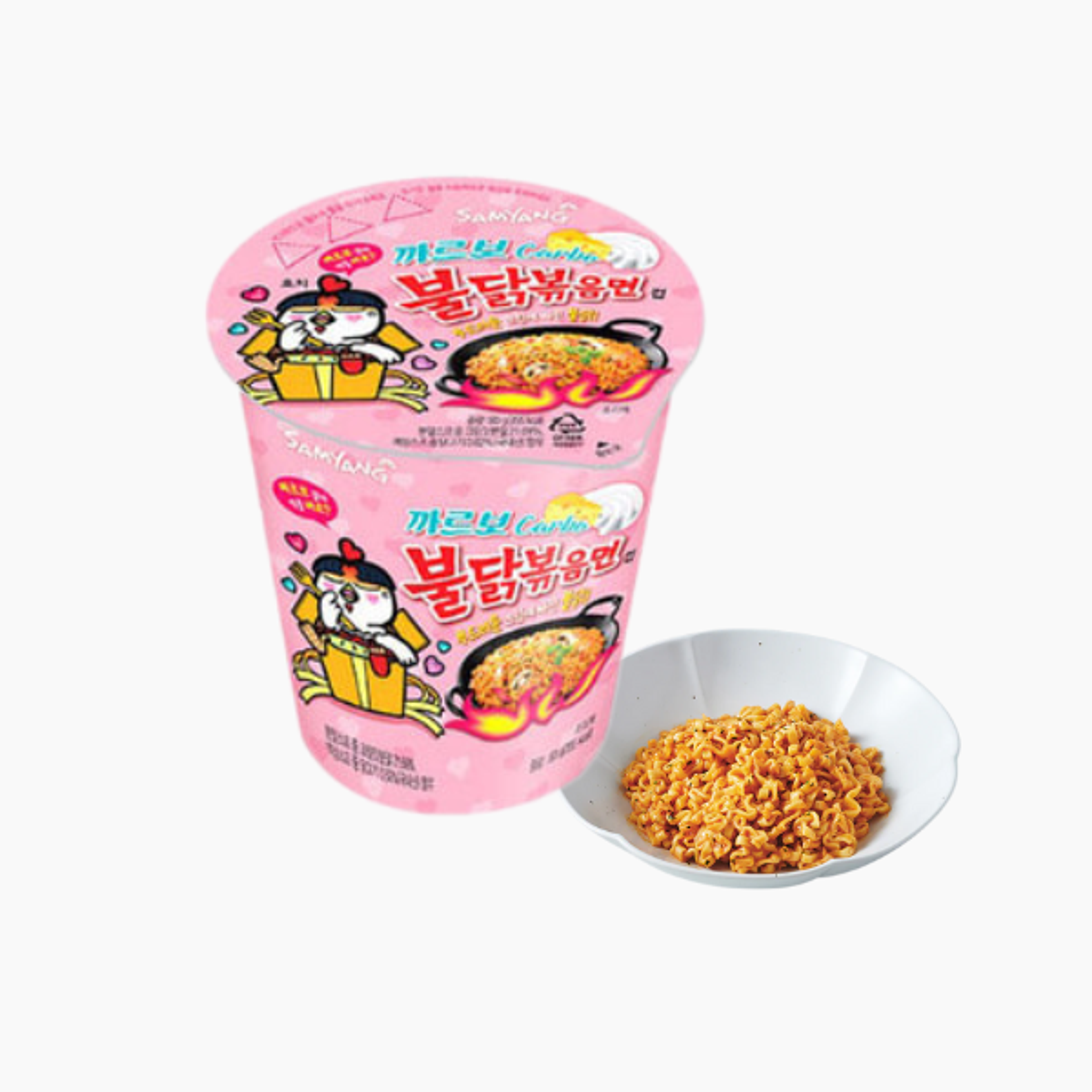 SAMYANG Hot Chicken Carbonara Mini Cup: Cremig-scharfe Ramen für zwischendurch