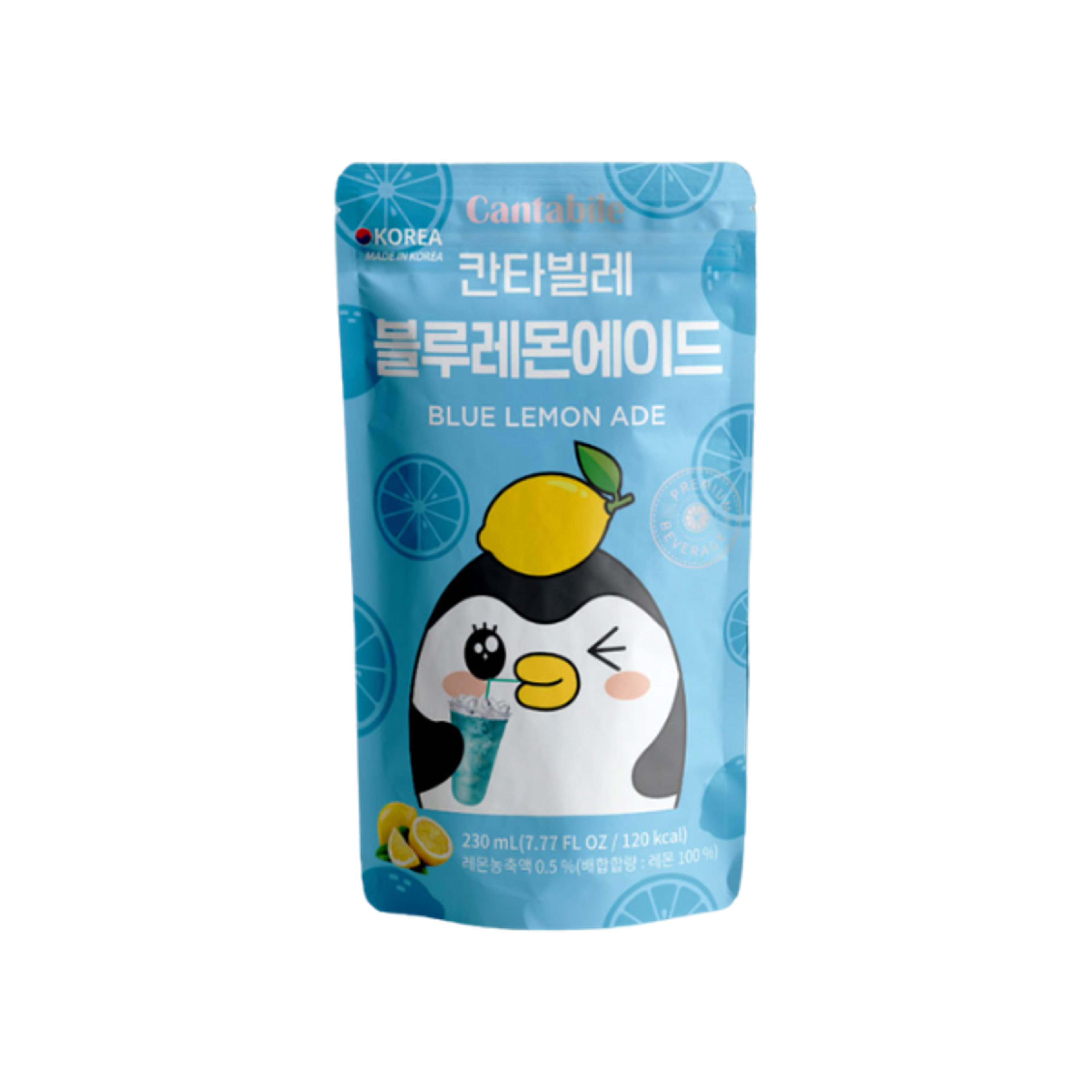 CANTABILE Blue Lemon Ade 230 ml | Erfrischender Blue Lemon Drink im praktischen Pouch