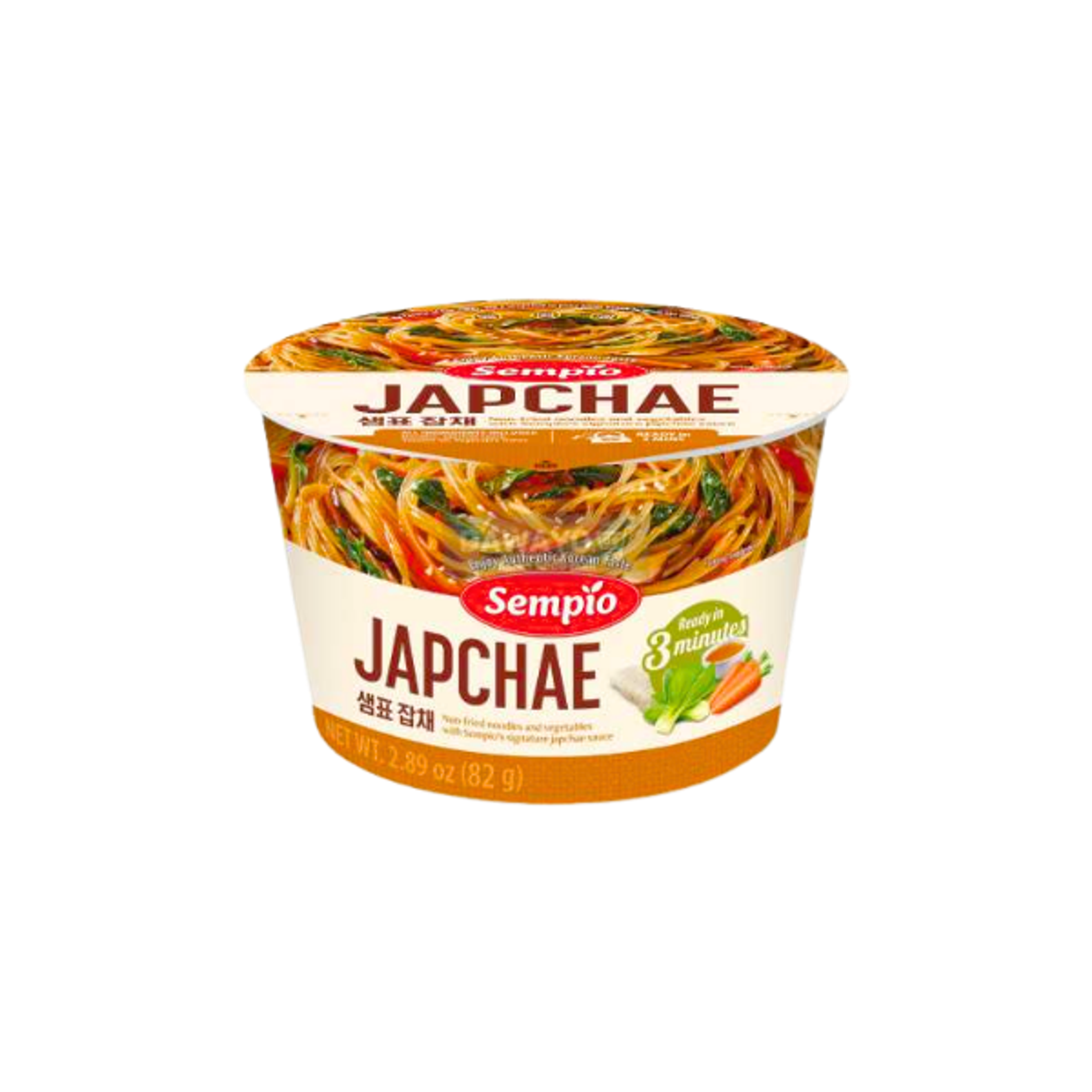 SEMPIO Japchae Noodle Cup 82g | Koreanische Glasnudeln Japchae im Becher