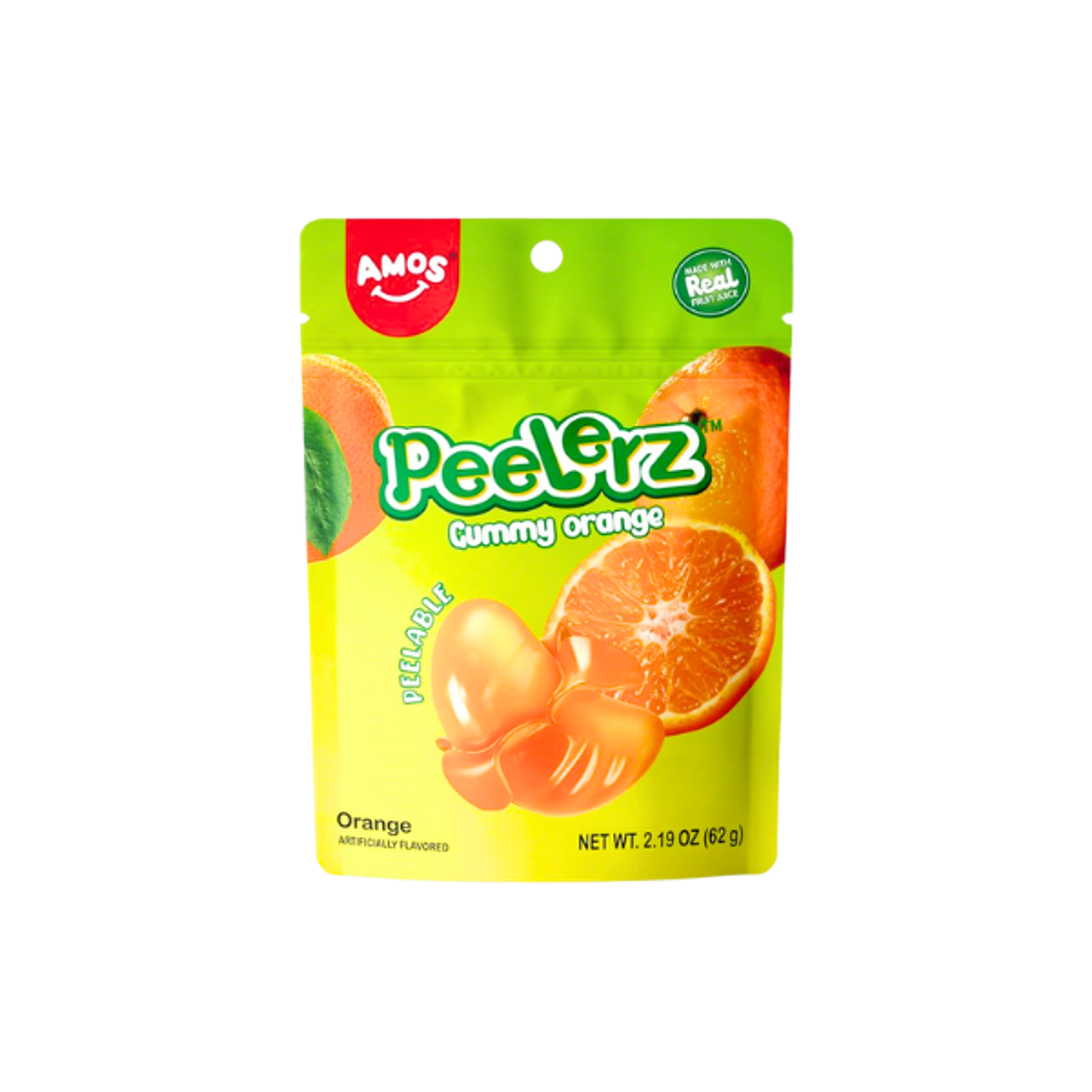 AMOS Peelerz Orange 65g | Schälsüße Orangen-Gummis mit Fruchtgeschmack