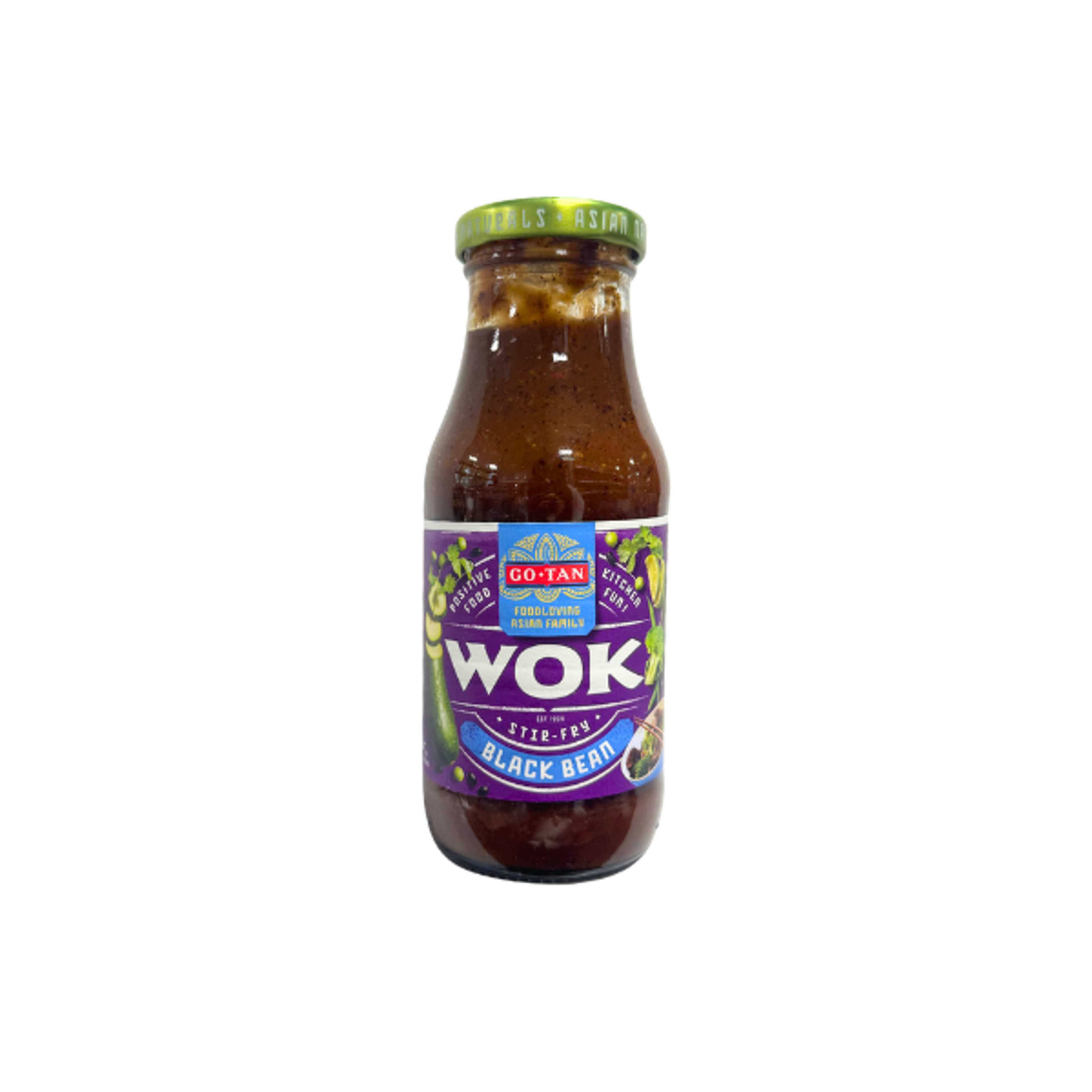 GO-TAN Wok Sauce Black Bean 240 ml | Pflanzenbasierte, aromatische Woksoße mit schwarzen Bohnen