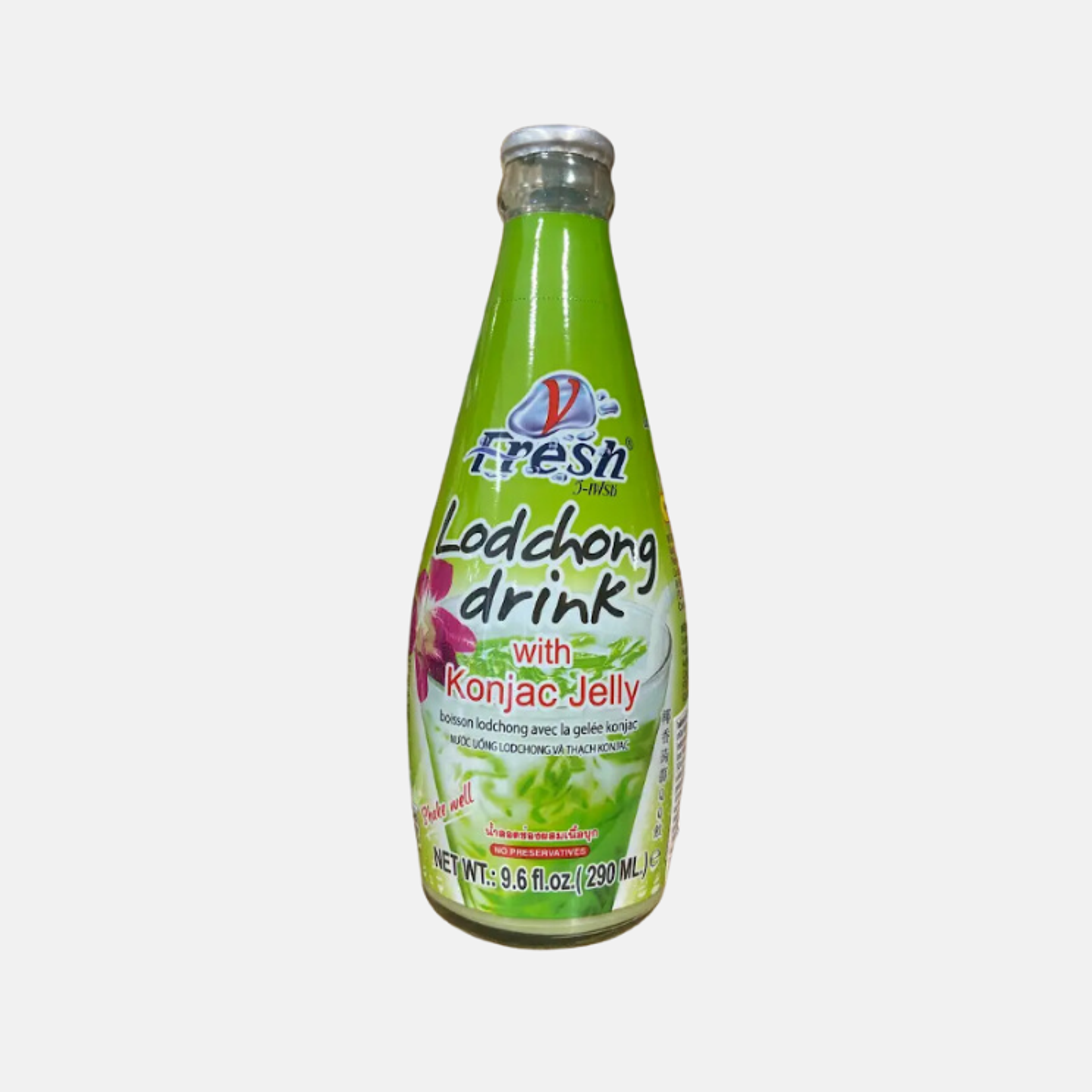 V-Fresh LODCHONG Drink with Konjac Jelly 290ml - Refreshing Drink from Thailand