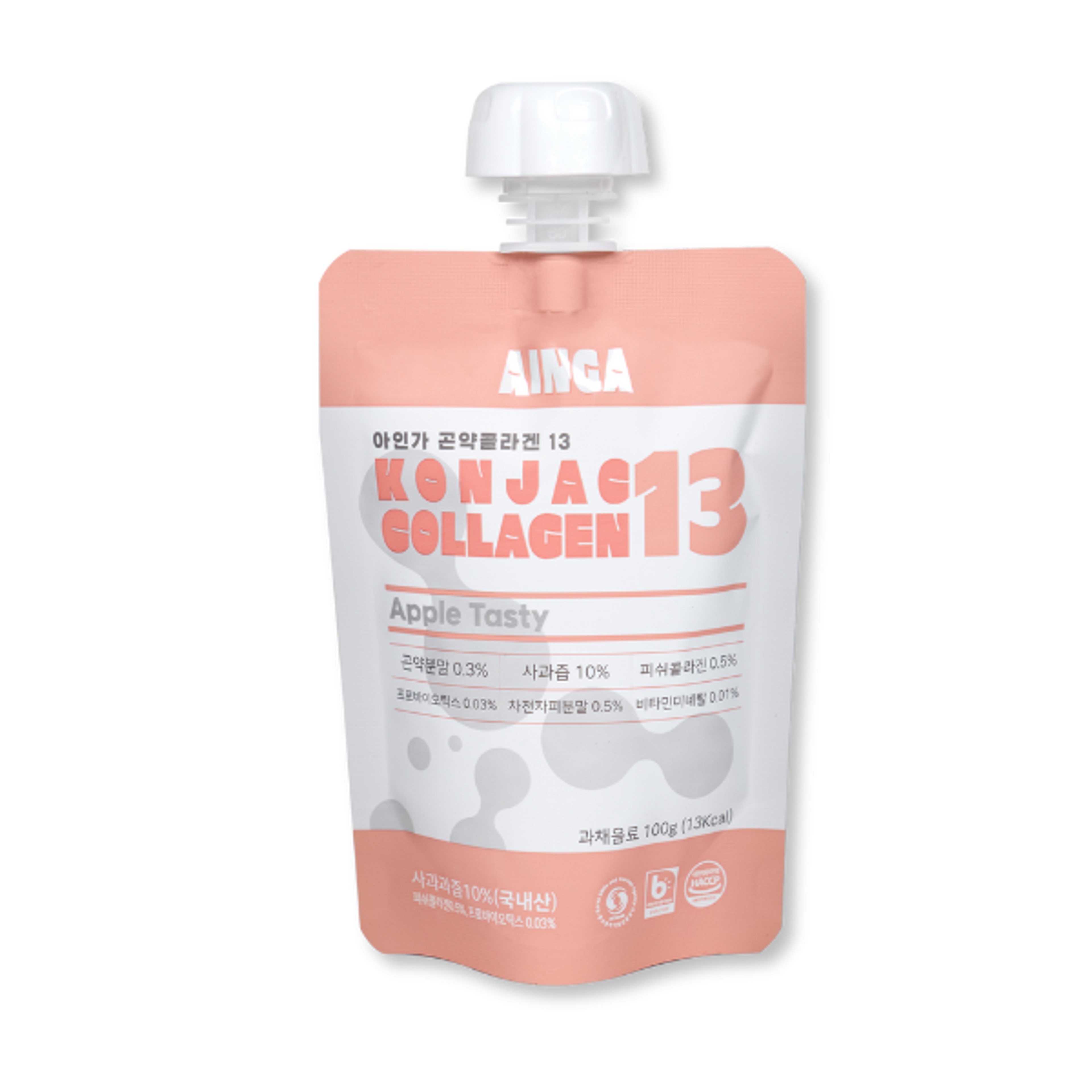 AINGA Konjak Collagen 13 Jelly 100g | Zero Sugar Konjac Jelly with Collagen