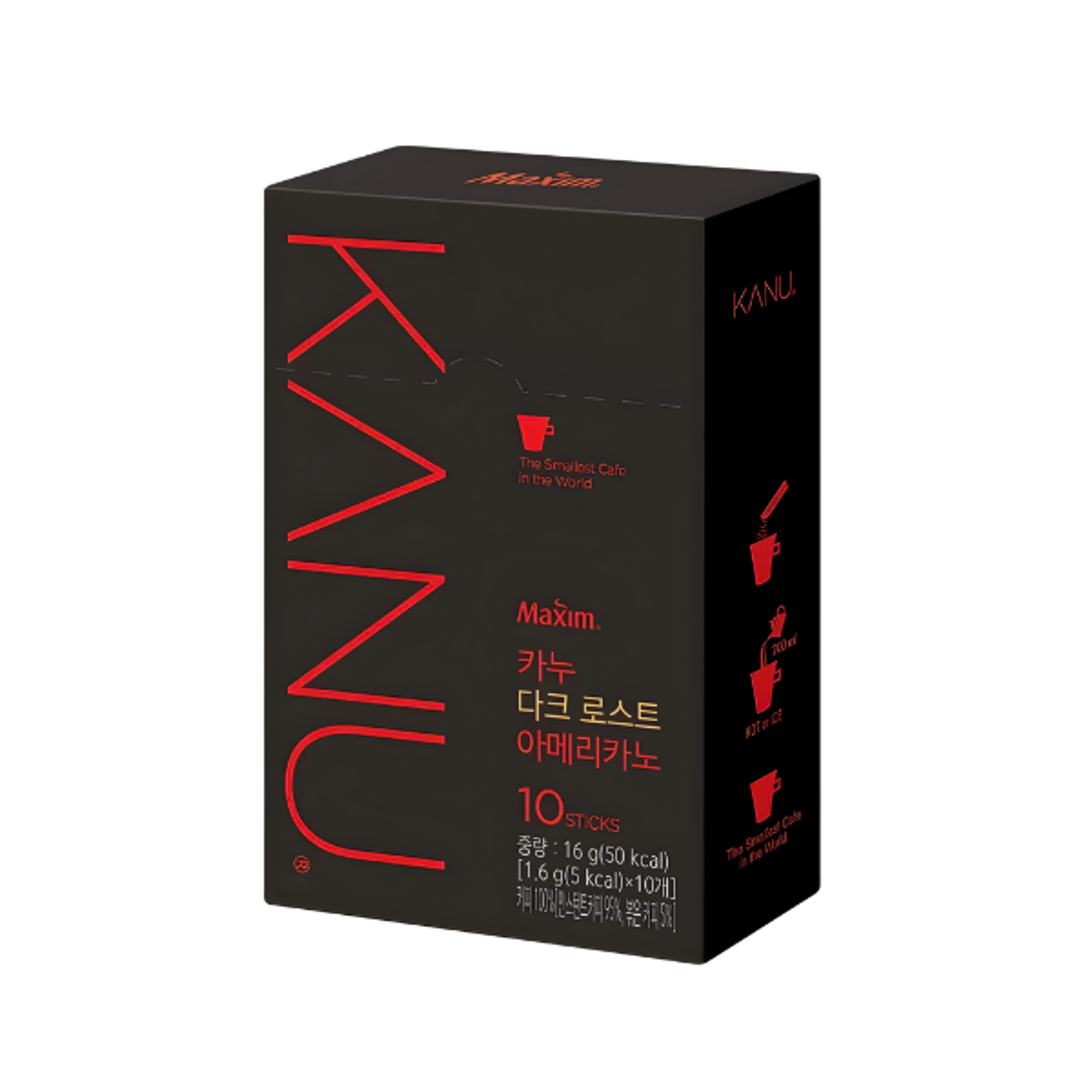 KANU Dark Roast Americano 16 g | Koreanischer Premium Instantkaffee