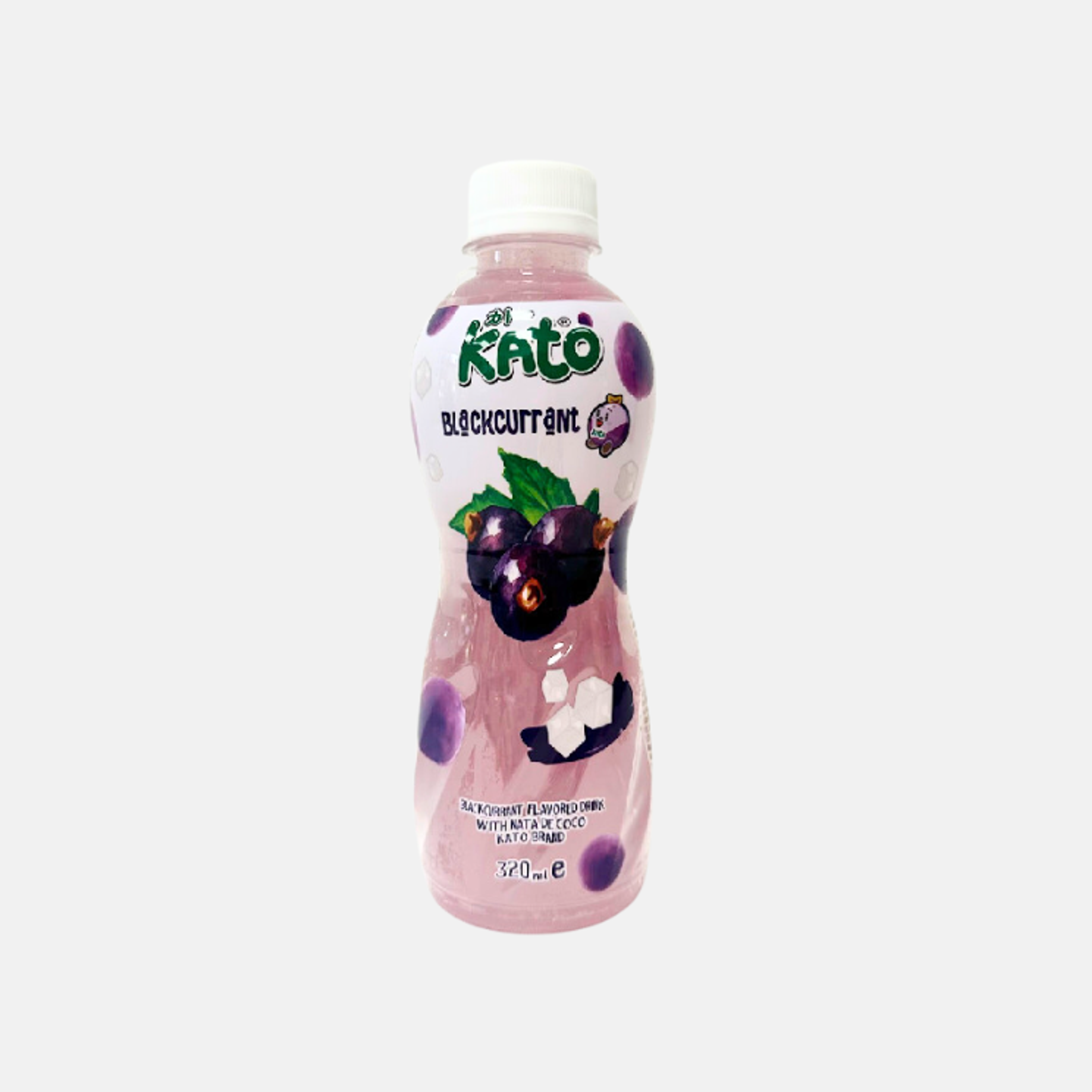 Kato Blackcurrant Juice with Nata De Coco 320ml - Refreshing Drink with an Exotic Twist