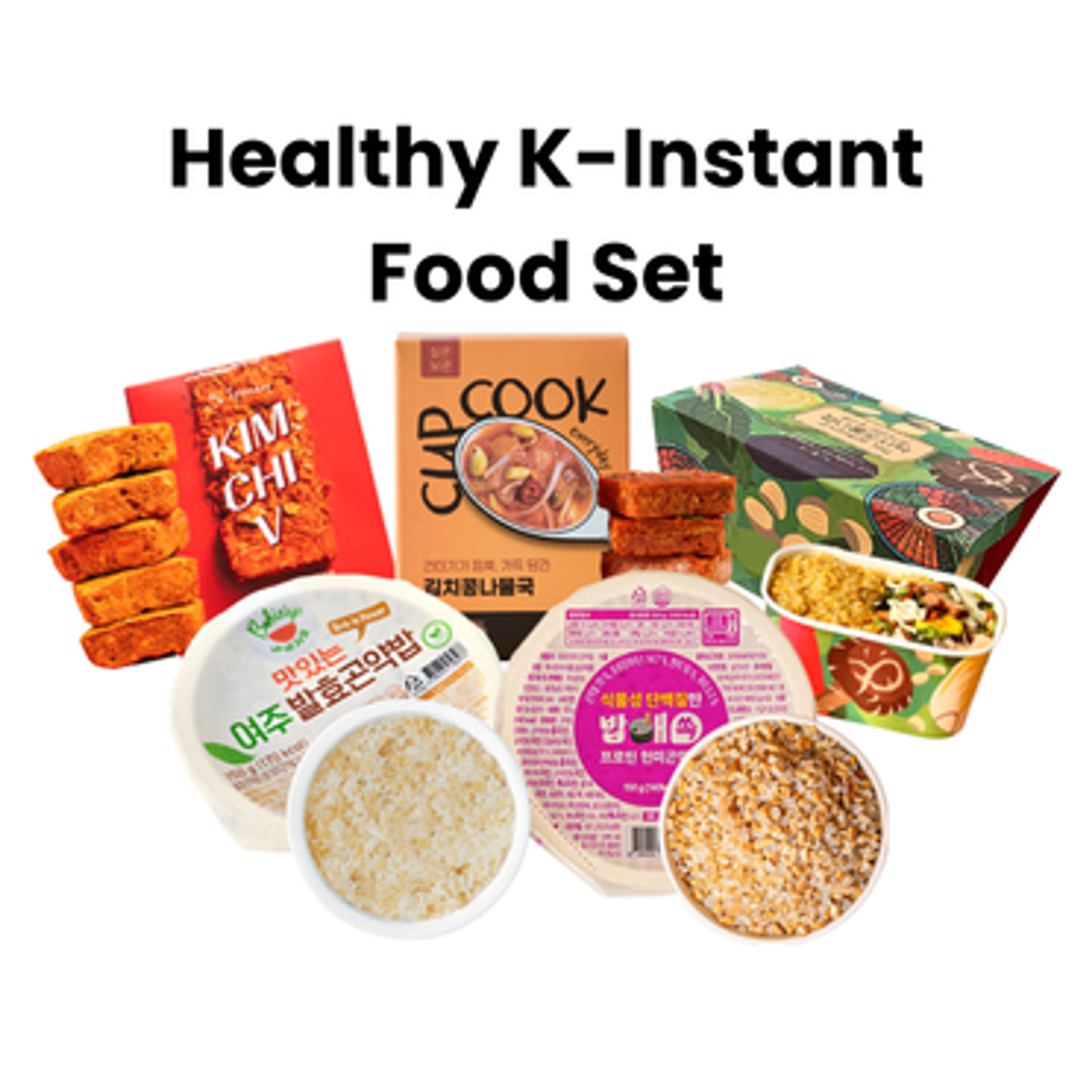 Healthy K-Instant Food Set | Premium-Koreanische Mahlzeitenbox mit Bibimbap, Suppe & Reisbowls