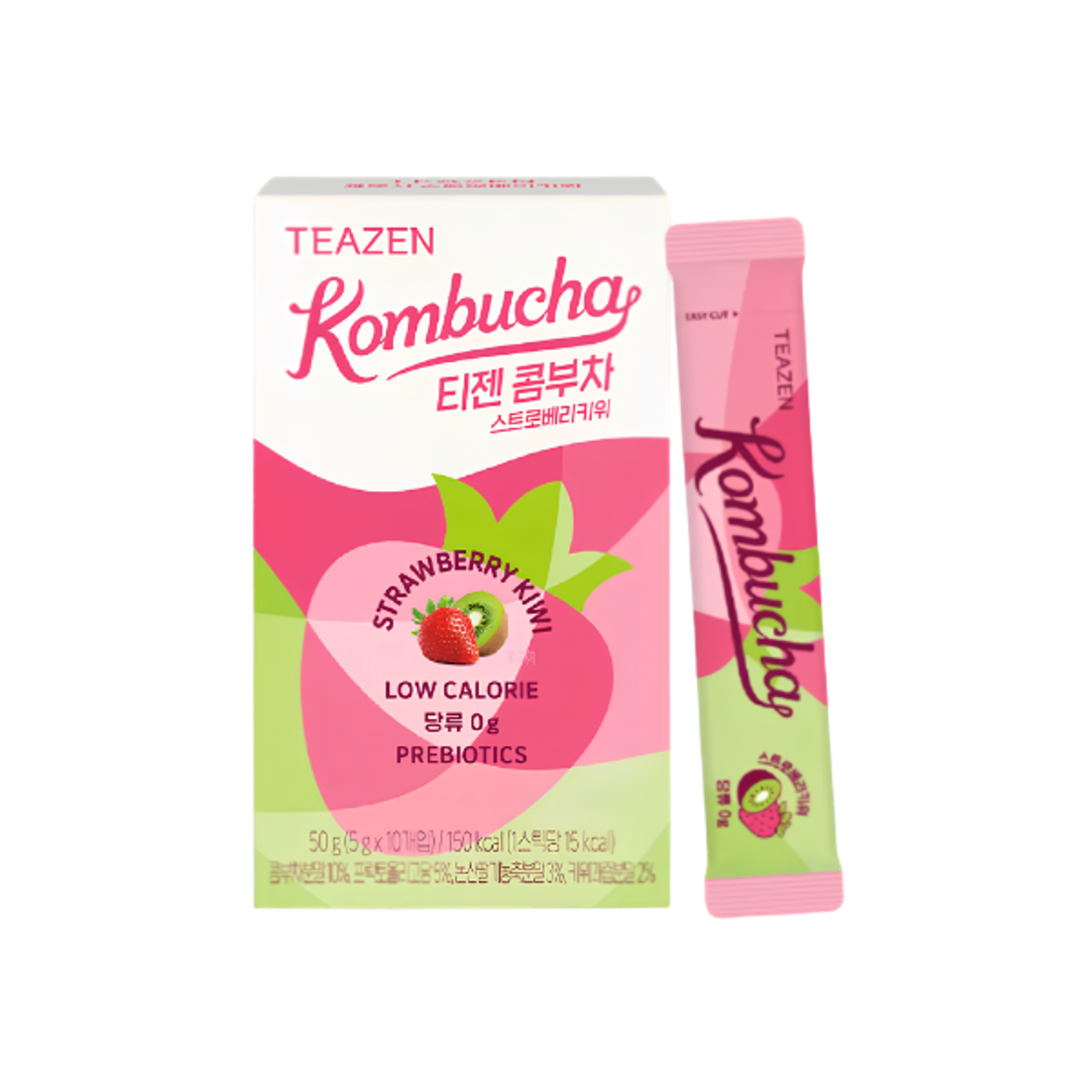 TEAZEN Kombucha Erdbeere Kiwi 50g | 15 kcal & Fruchtig