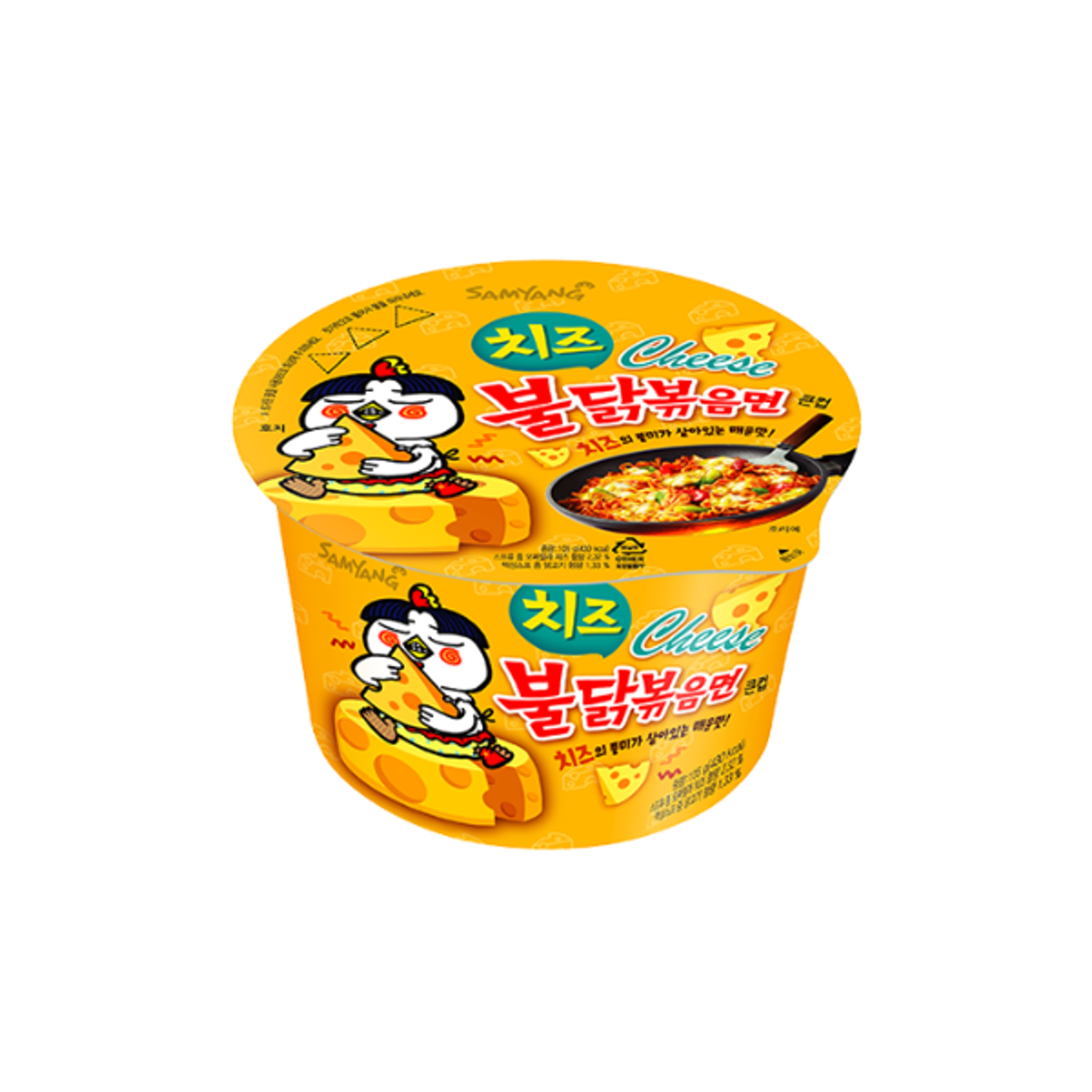 SAMYANG Buldak Cheese Ramyeon Becher 105g – Scharfe Käsenüdeln aus Korea