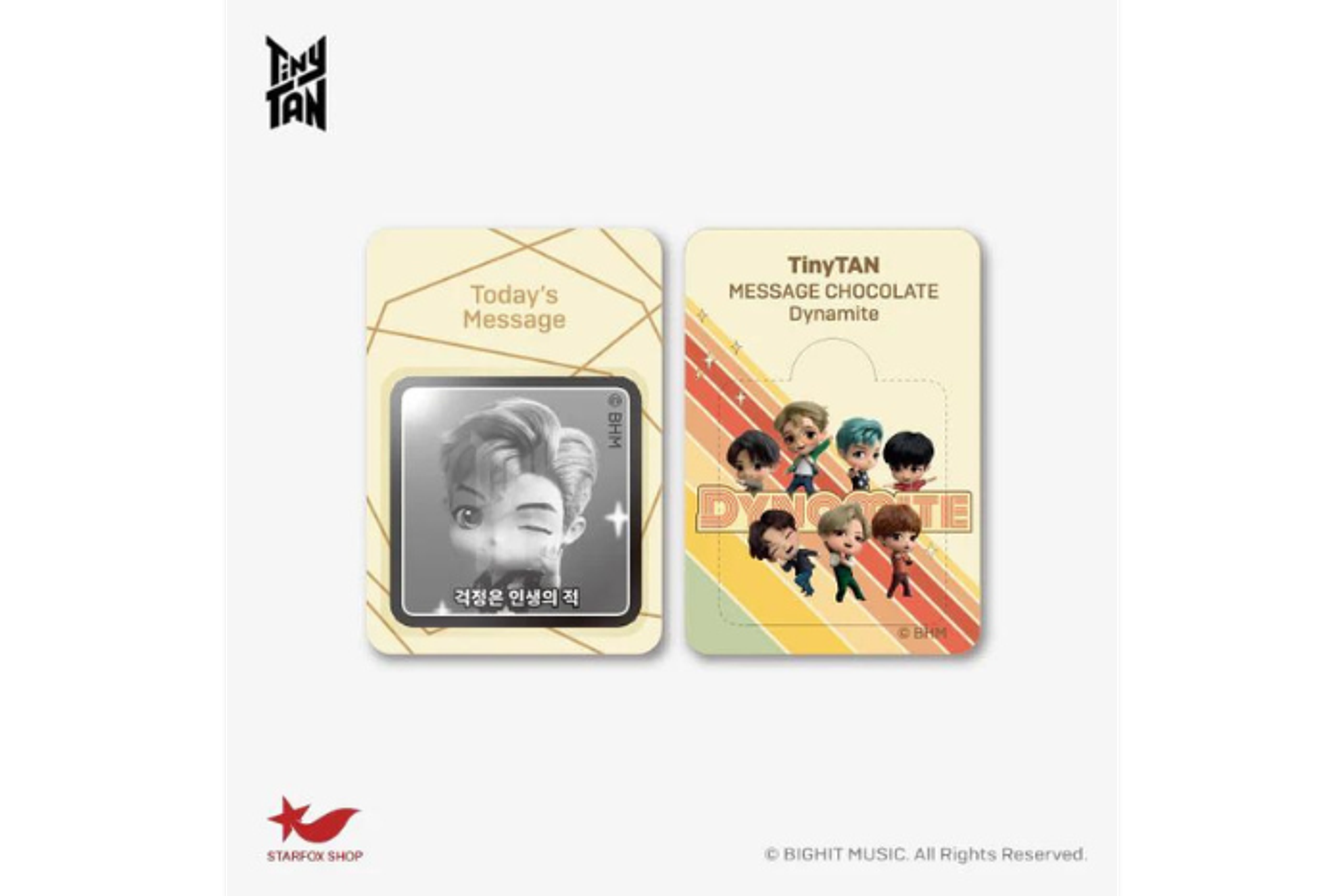 BTS TinyTan Message Chocolate - Dynamite