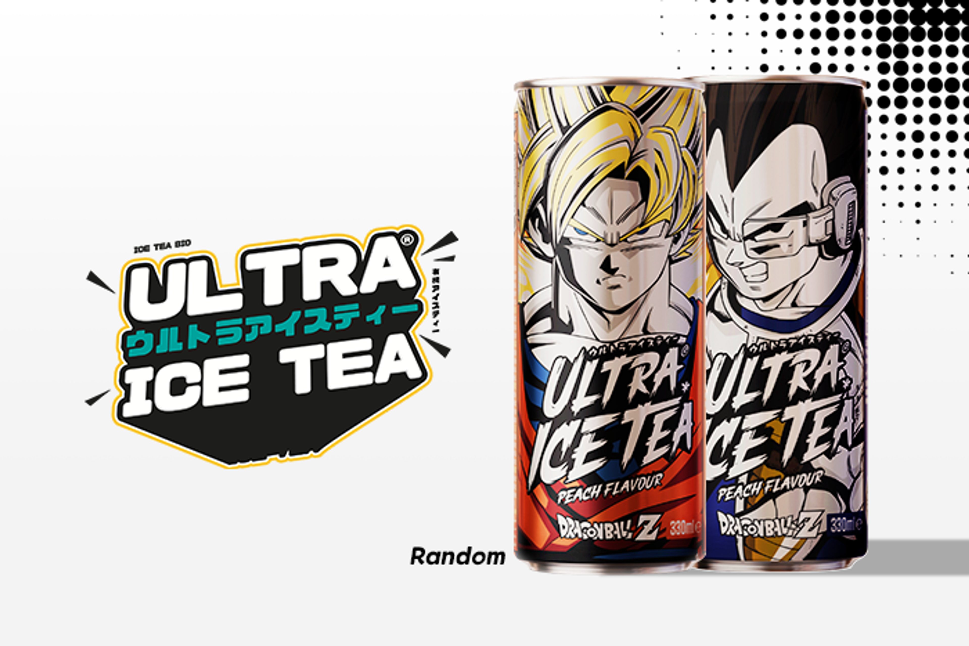 Dragon Ball Z Ultra Ice Tea Peach Flavour Dose mit Vegeta.