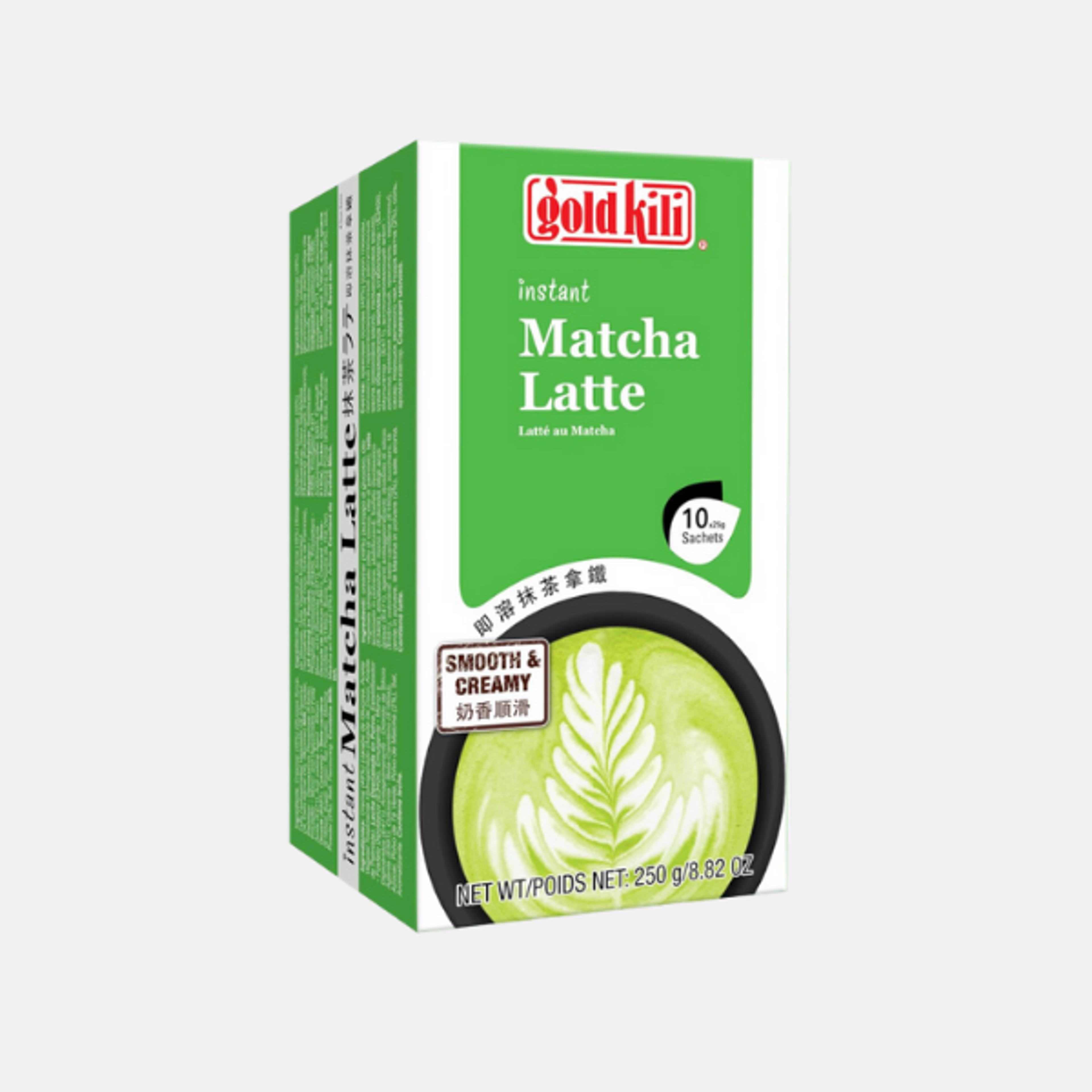 GOLDKILI Instant Matcha Latte 250g – Smooth and Creamy Matcha Latte, 10 Sticks