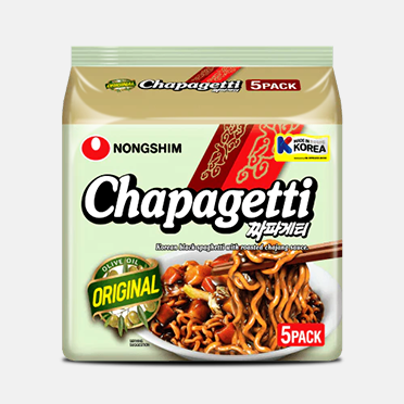 Nongshim Chapagetti Jjajang Ramyeon 5er-Pack - ein beliebtes Ramen von Südkorea