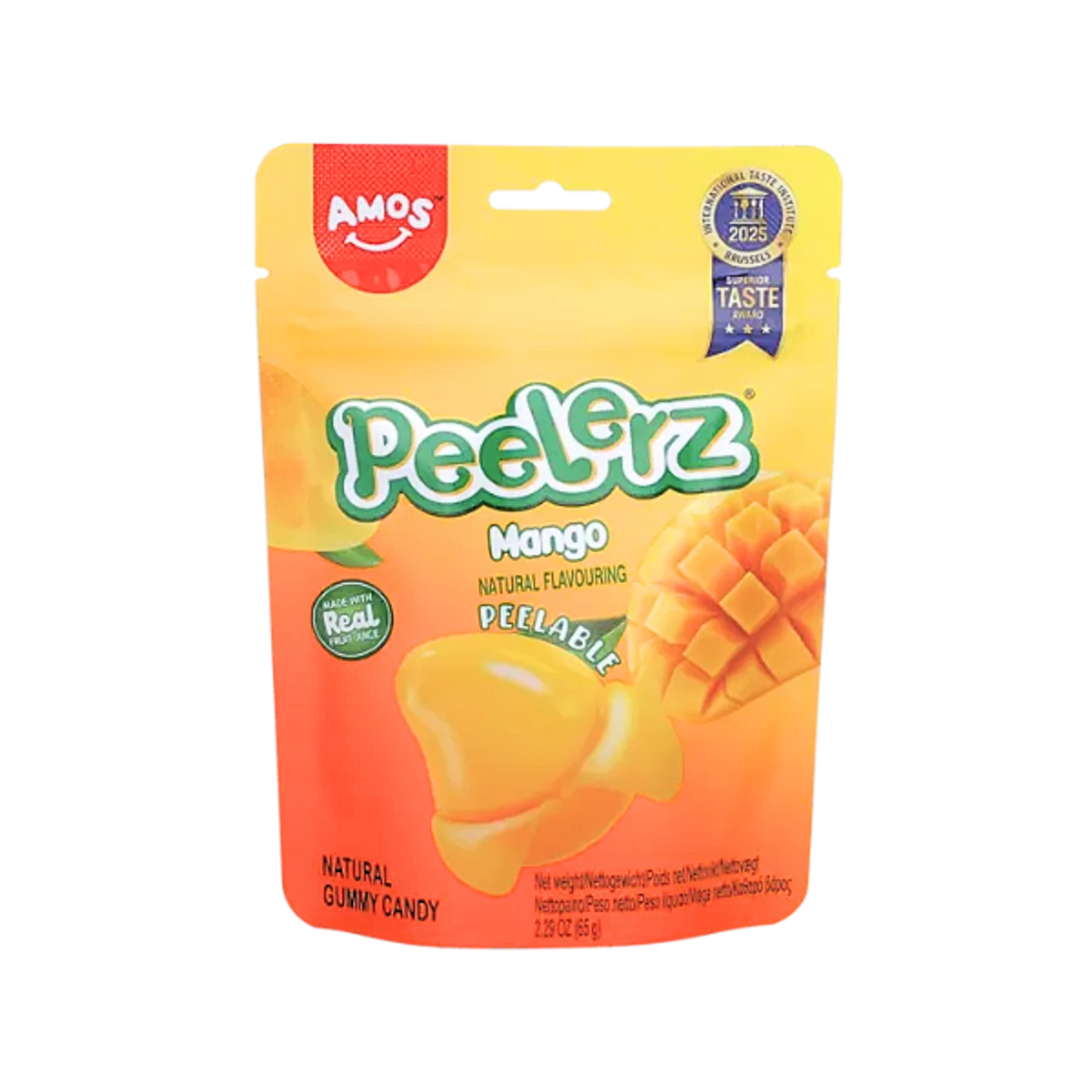 AMOS Peelerz Mango 65g | Fruchtgummi zum Schälen