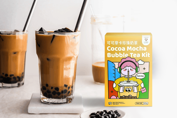 Tokimeki Kakao Mokka Bubble Tea Kit 255g - Hochwertige Zutaten