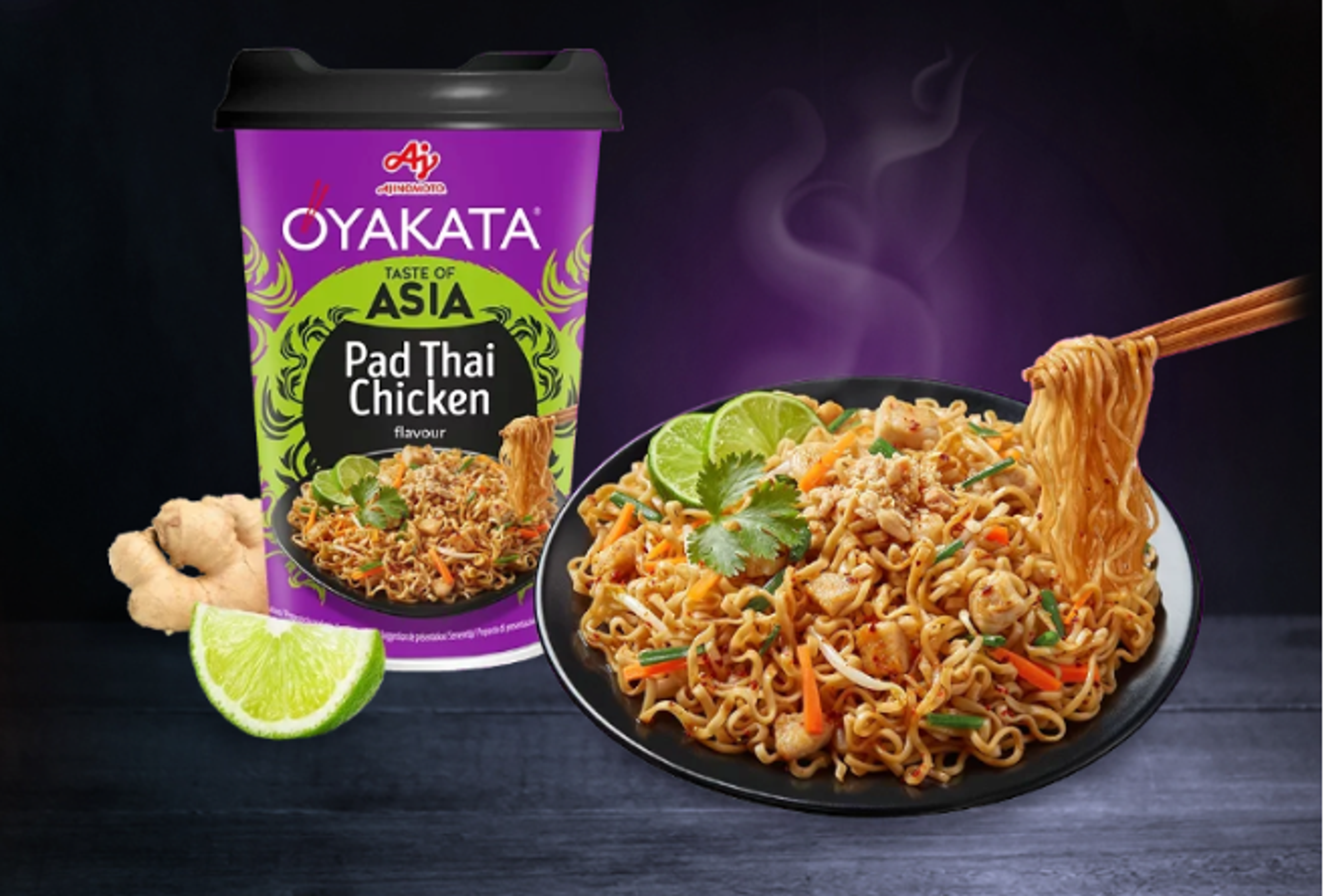 OYAKATA Thailändisches Pad Thai Chicken Cup 93g – Authentischer Pad Thai-Geschmack mit Hähnchen