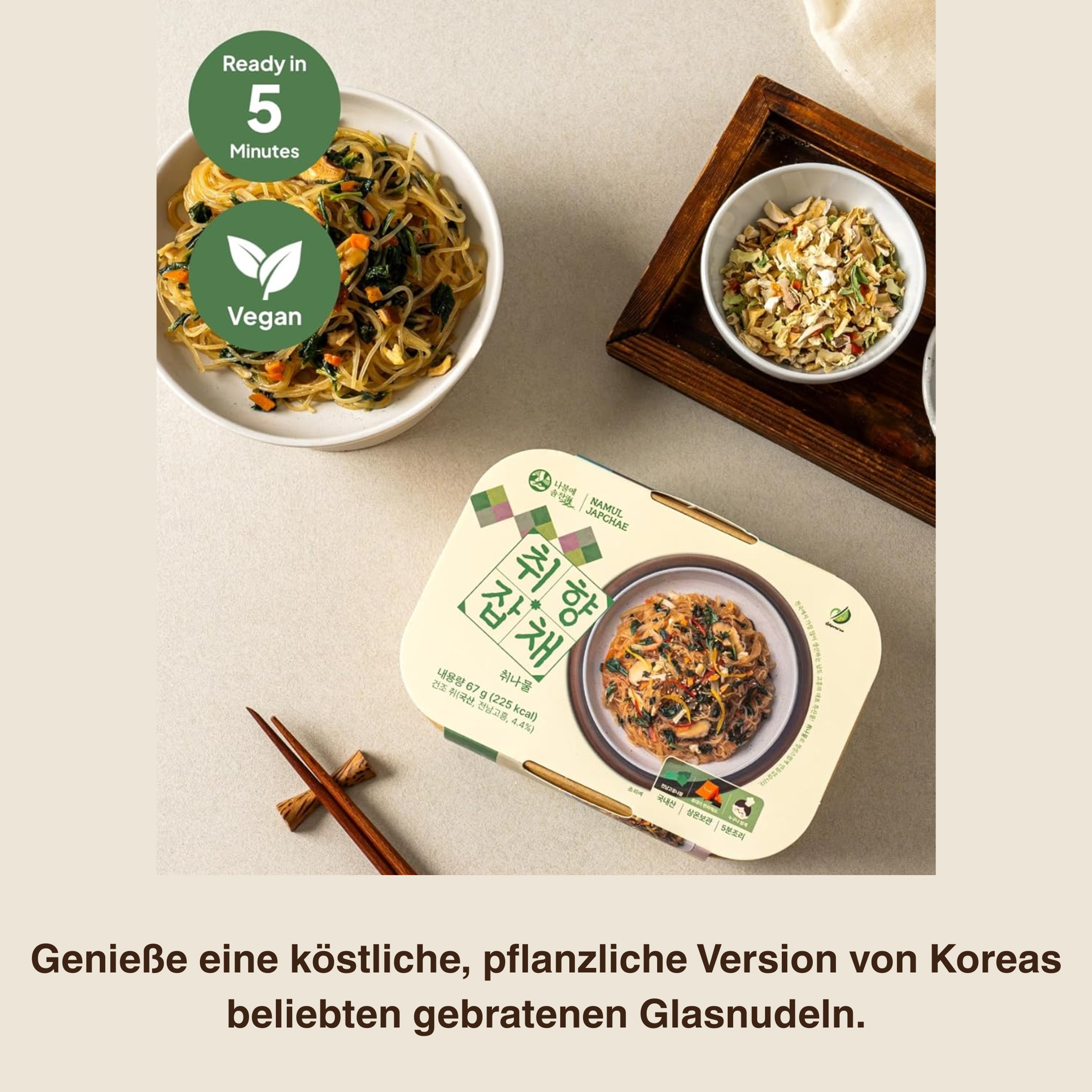 DAMWOO Namul Japchae Kit 67g – Korean Glass Noodle Set