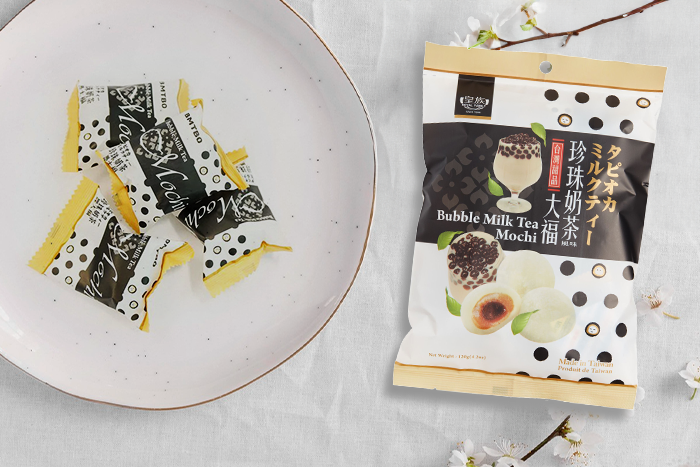 Rice cake Kombiniert mit einer cremigen Milchtee-Füllung für ein authentisches Tee-Erlebnis.