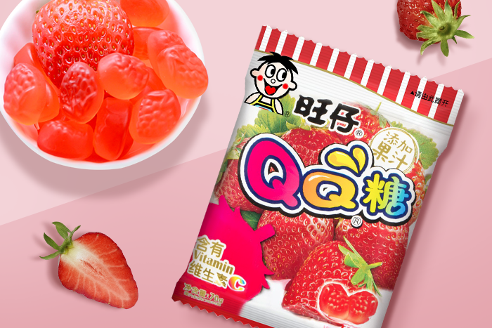 Want Want QQ Strawberry Flavored Gummies 70g – Fruity and fun